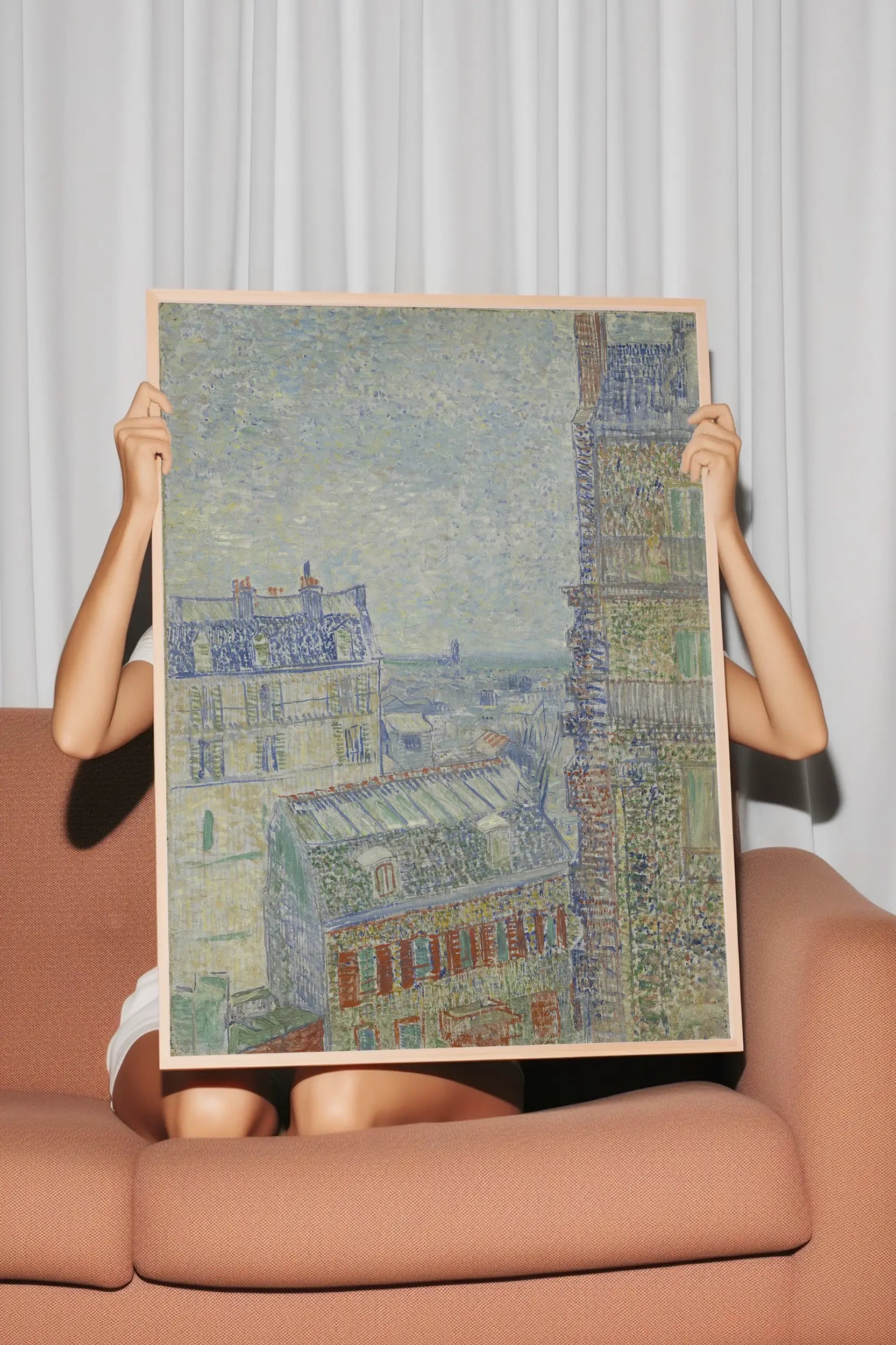 Vincent Van Gogh - View from Theo’s apartment #78 a beautiful painting reproduction by GalleryInk.Art