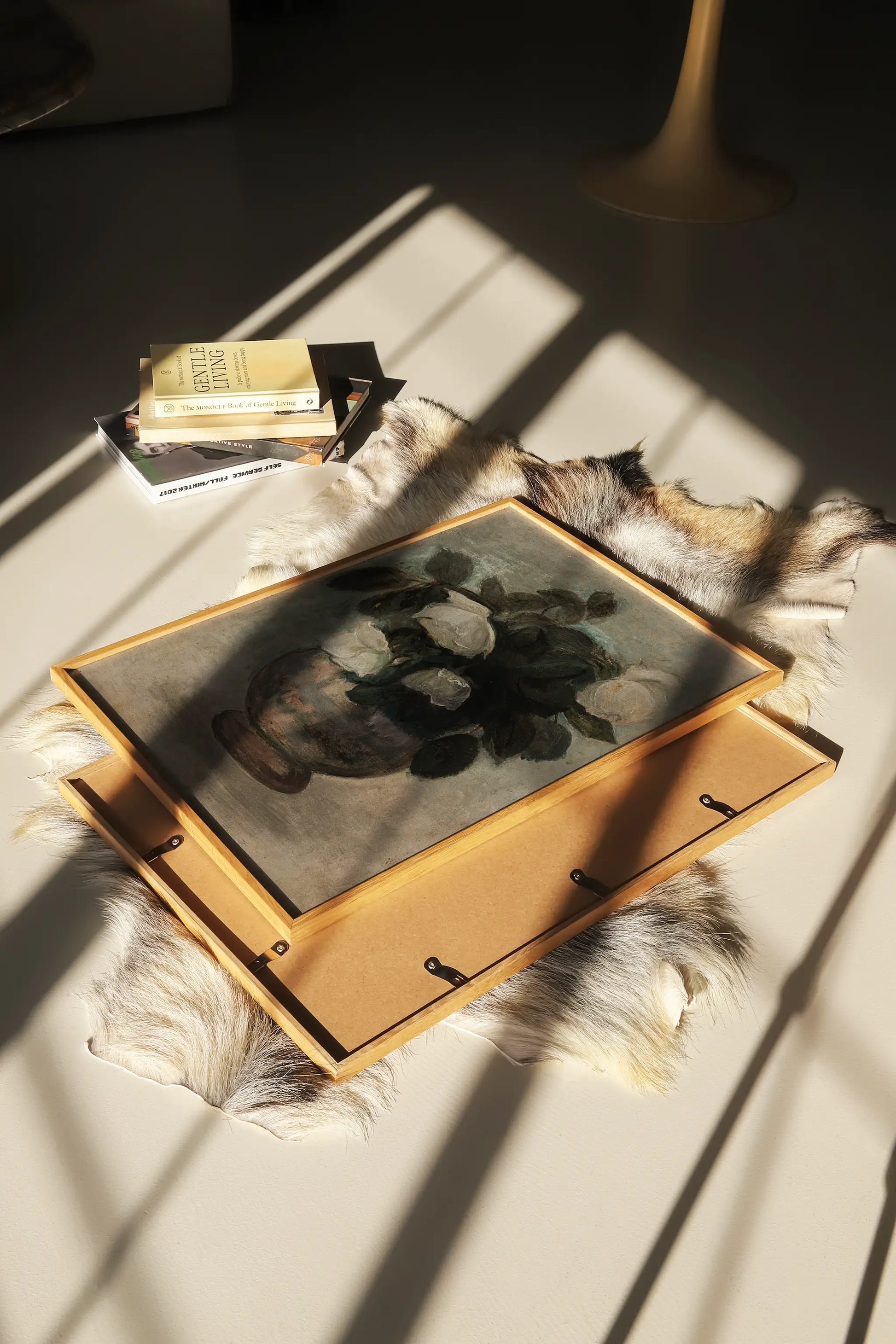 Tadeusz Makowski - Białe róże #29 a beautiful painting reproduction printed by GalleryInk.Art, a store providing still life wall art prints