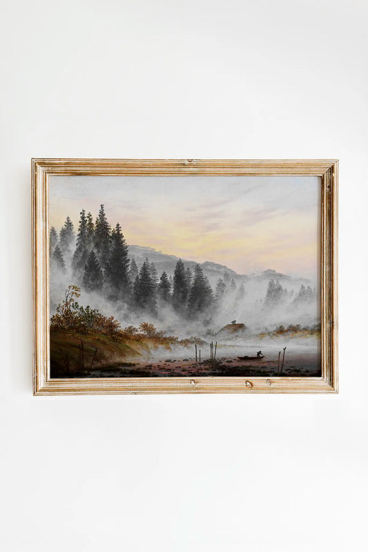 Caspar David Friedrich - The times of day, The morning #141 a beautiful seascape painting reproduction printed by GalleryInk.Art