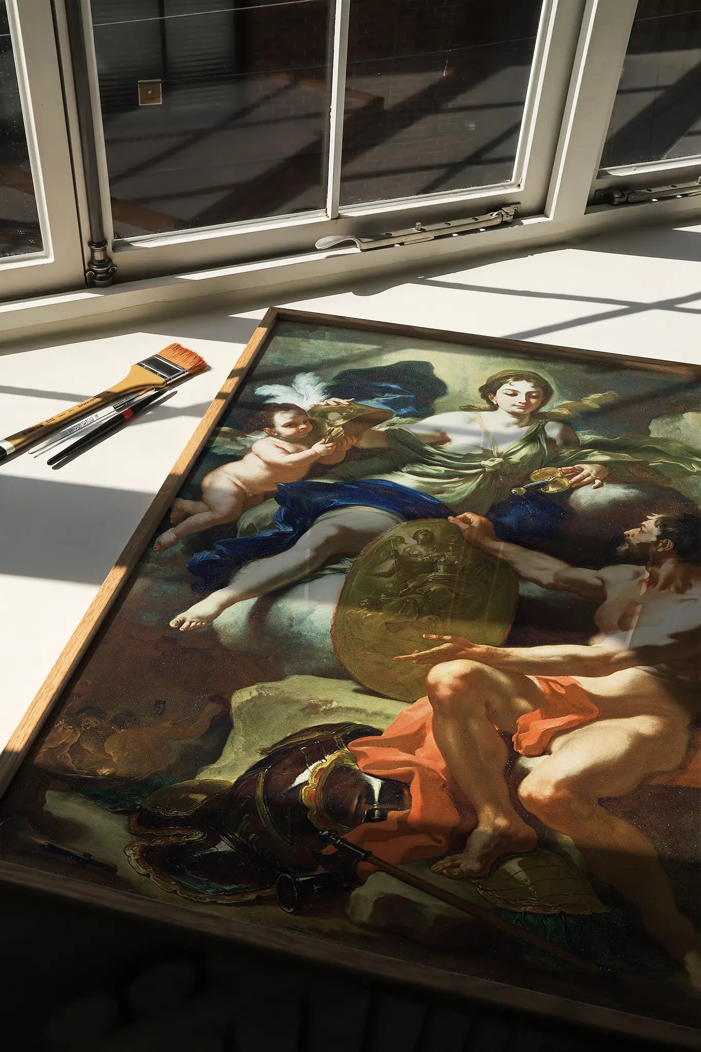 Francesco Solimena - Venus At The Forge of Vulcan #10 beautiful landscape painting reproduction, printed by GalleryInk.Art, a store specializing in mythology wall art prints.