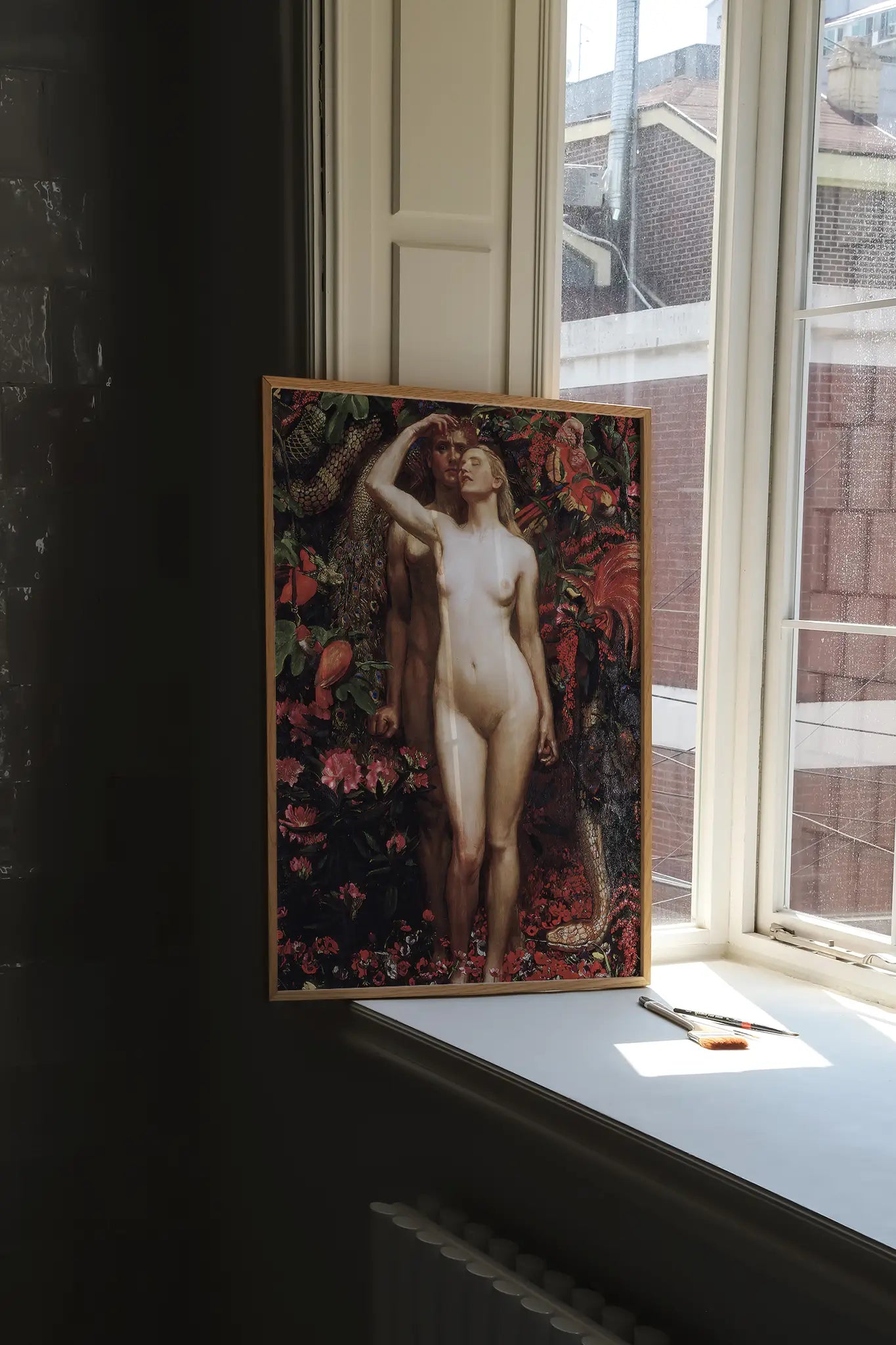 Byam Shaw - The Woman, The Man And The Serpent #15 a beautiful painting reproduction printed by GalleryInk.Art, a store providing religious wall art prints