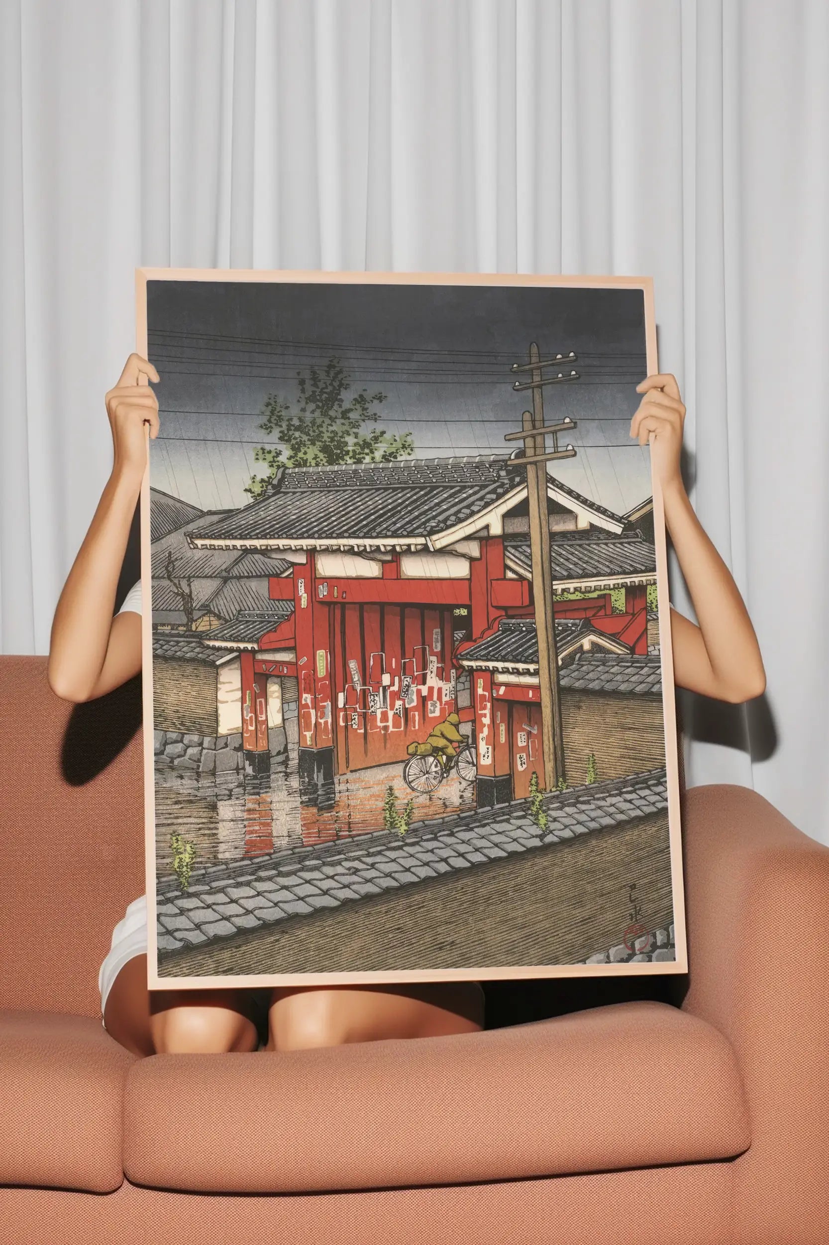Hasui Kawase - Great Gate at Shiba #49 a beautiful painting reproduction by GalleryInk.Art