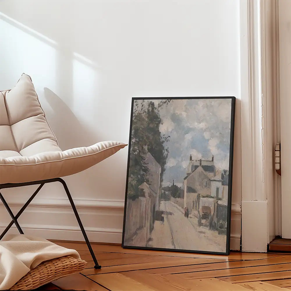 Rue de L'Hermitage Pontoise by Camille Pissarro - Art Print Mockup 3