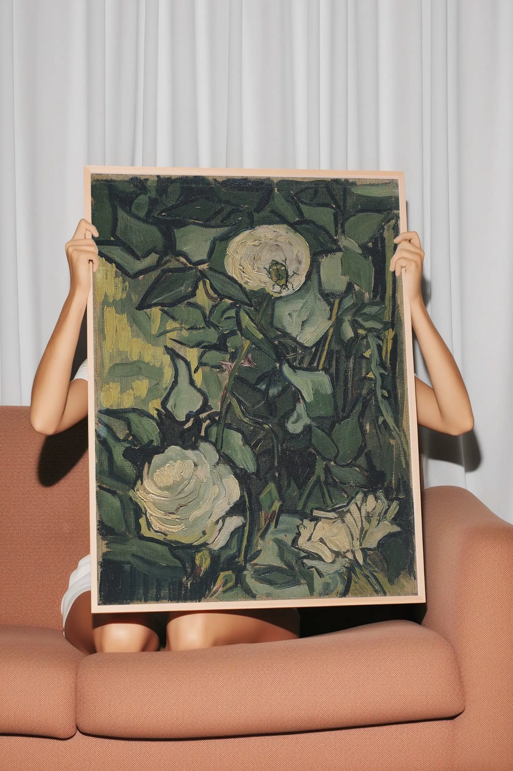 Vincent Van Gogh - Roses #205 a beautiful painting reproduction by GalleryInk.Art