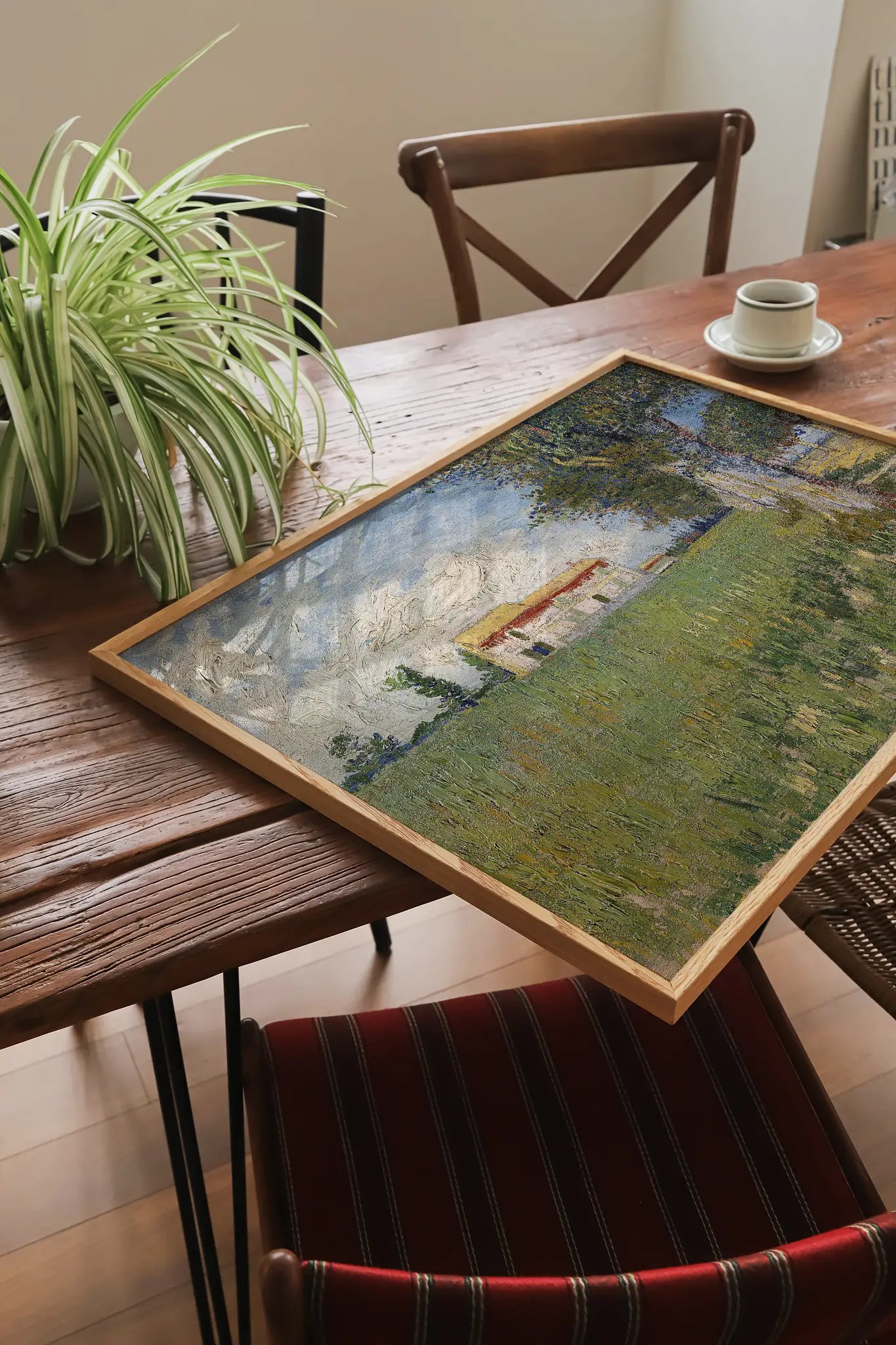 Vincent van Gogh - Farmhouse in a wheat field #152 a beautiful painting reproduction printed by GalleryInk.Art