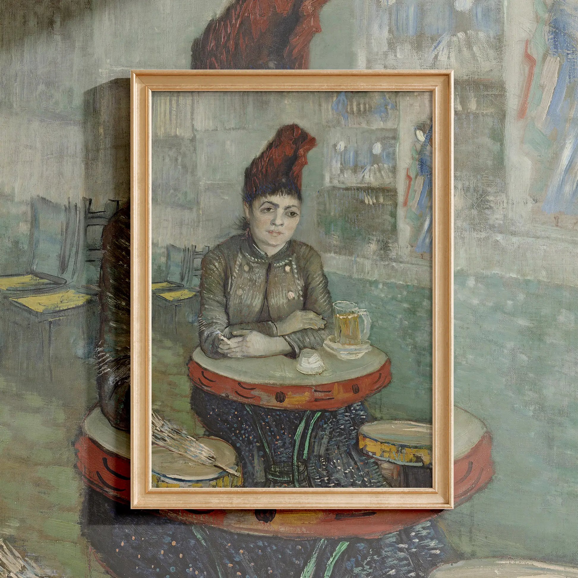 Vincent Van Gogh - In the café Agostina Segatori in Le tambourin #181 a beautiful painting reproduction by GalleryInk.Art