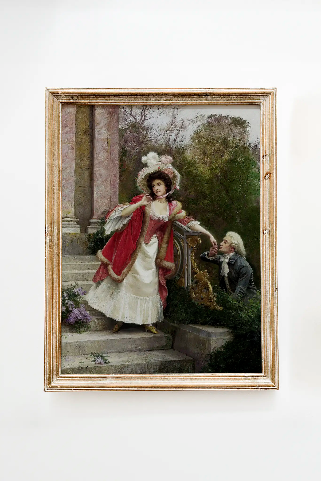 Jules Girardet - The Lovers #7 painting reproduction printed by GalleryInk.Art, a store providing vintage and romantic wall art prints