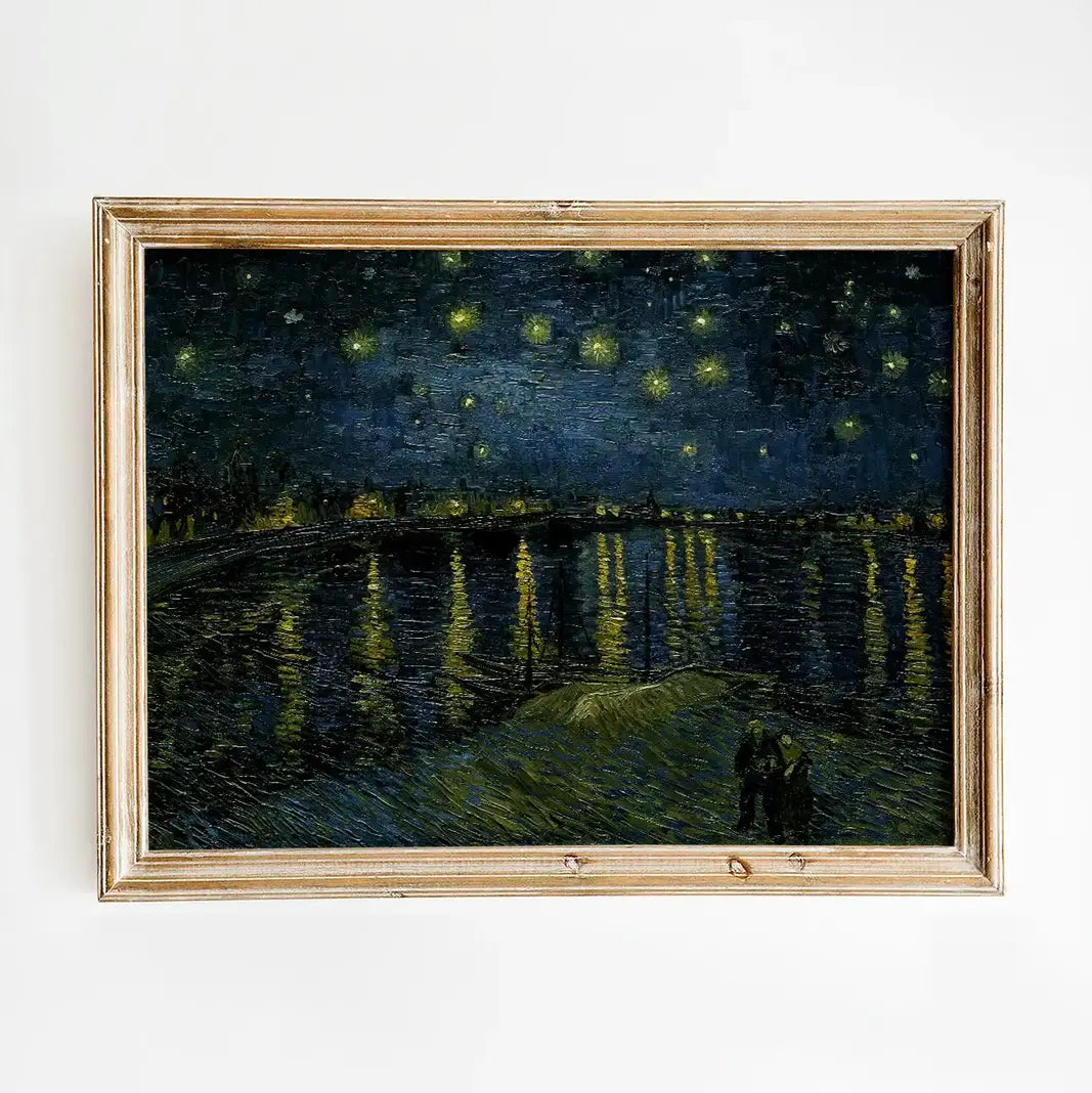 Vincent van Gogh - Starry Night #65 vintage print by GalleryInk.Art