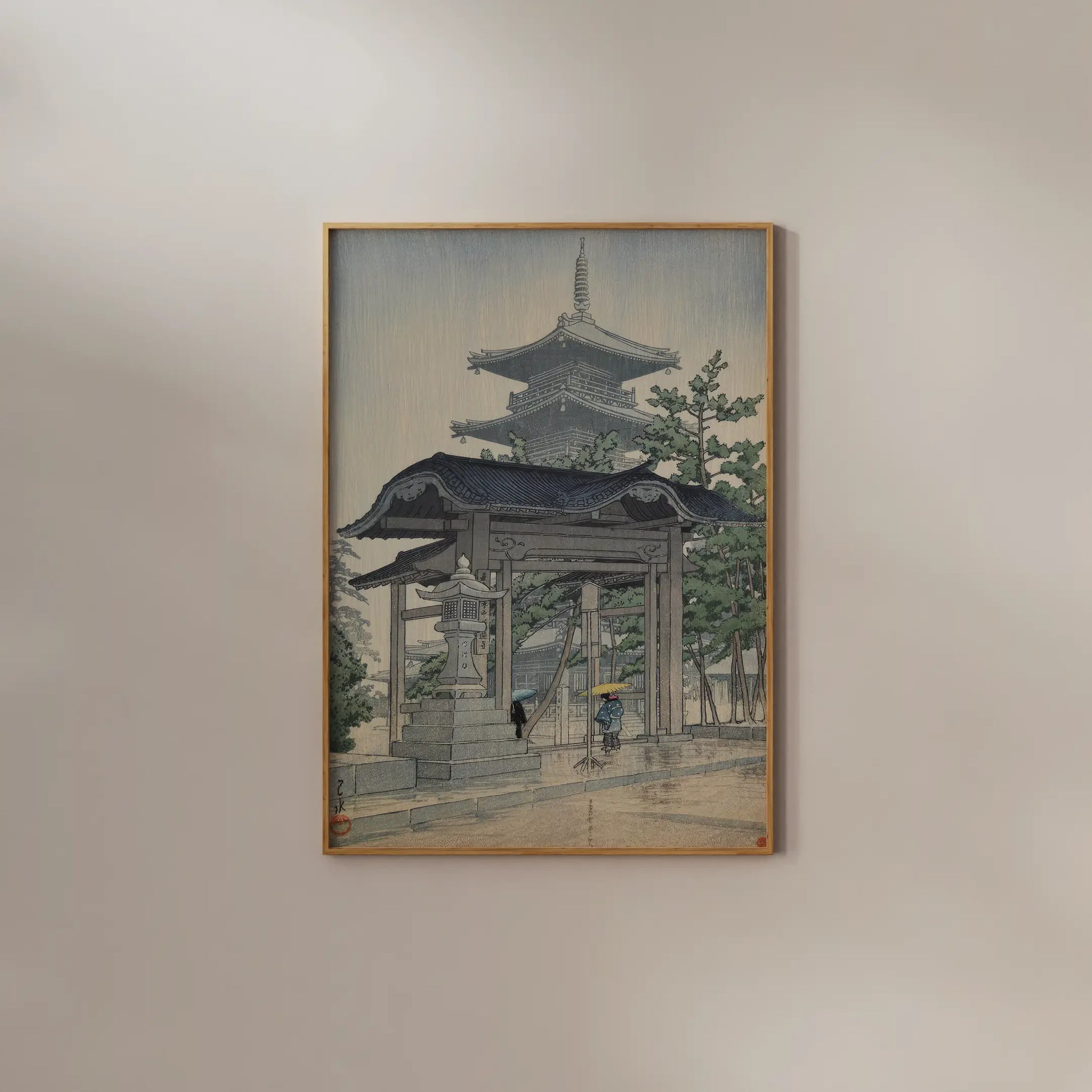 Hasui Kawase - Zentsuji Temple in Sanuki #253 a beautiful painting reproduction by GalleryInk.Art