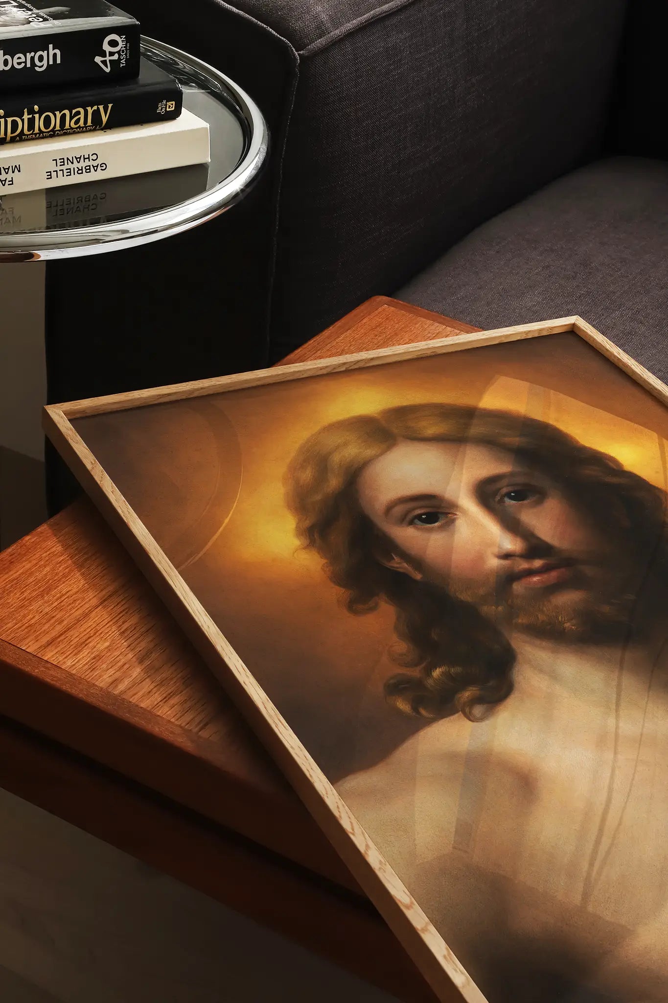 Anton Raphael Mengs - Salvator Mundi #11 a beautiful painting reproduction printed by GalleryInk.Art, a store providing religious wall art prints