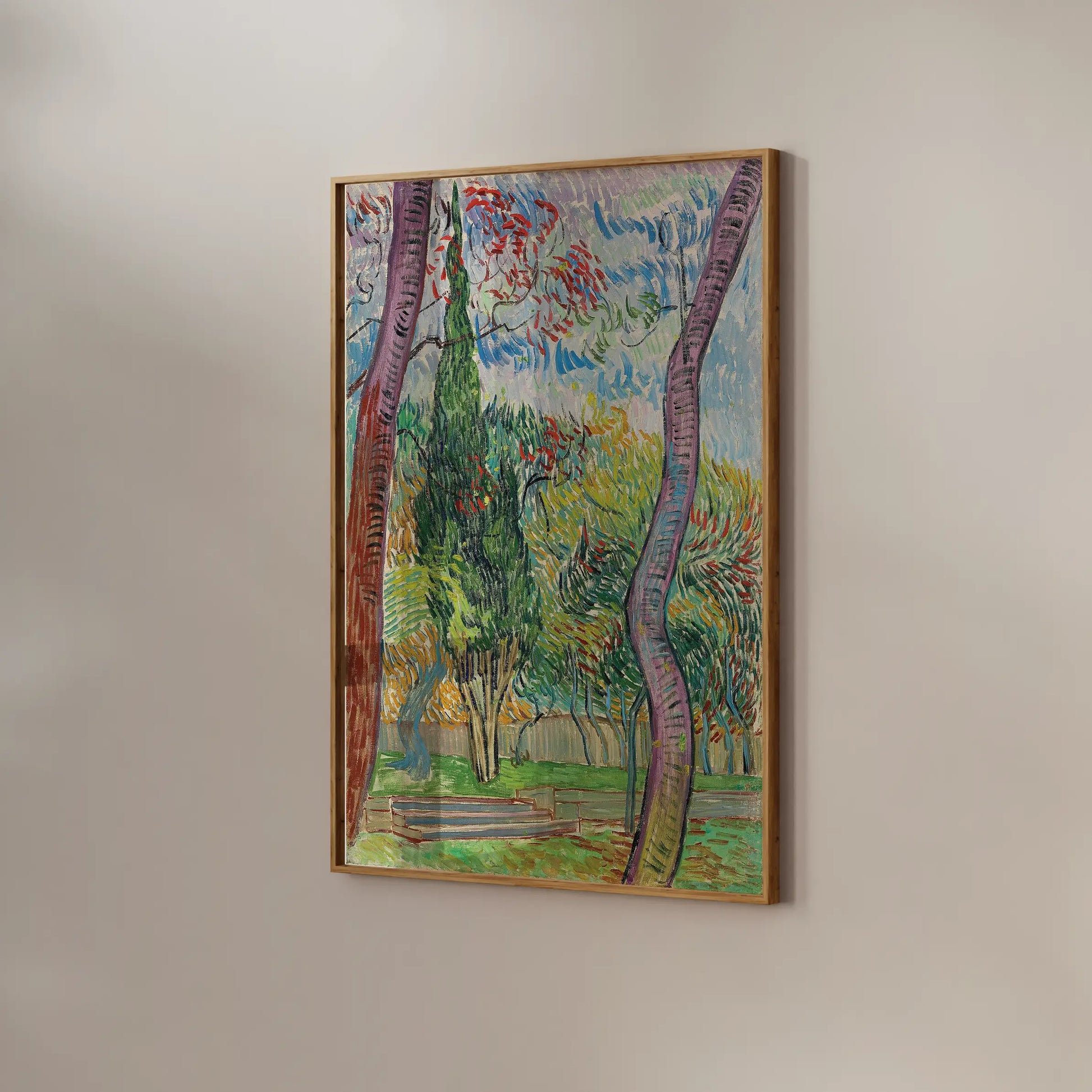 Vincent Van Gogh - Parc de l’hôpital Saint-Paul #93 a beautiful painting reproduction by GalleryInk.Art