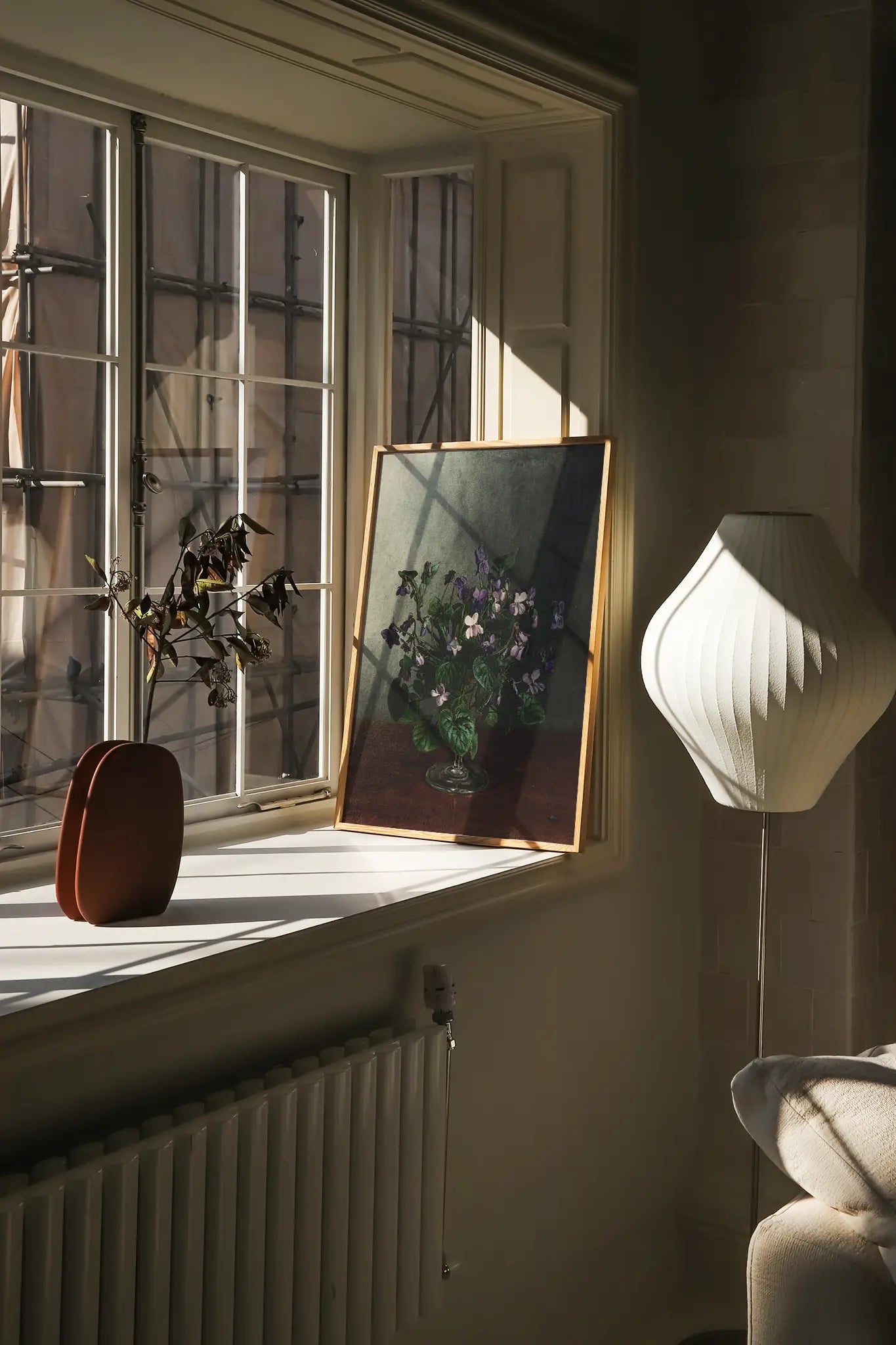 Léon Bonvin - Bouquet of Violets #71 a beautiful painting reproduction printed by GalleryInk.Art, a store providing still life wall art prints