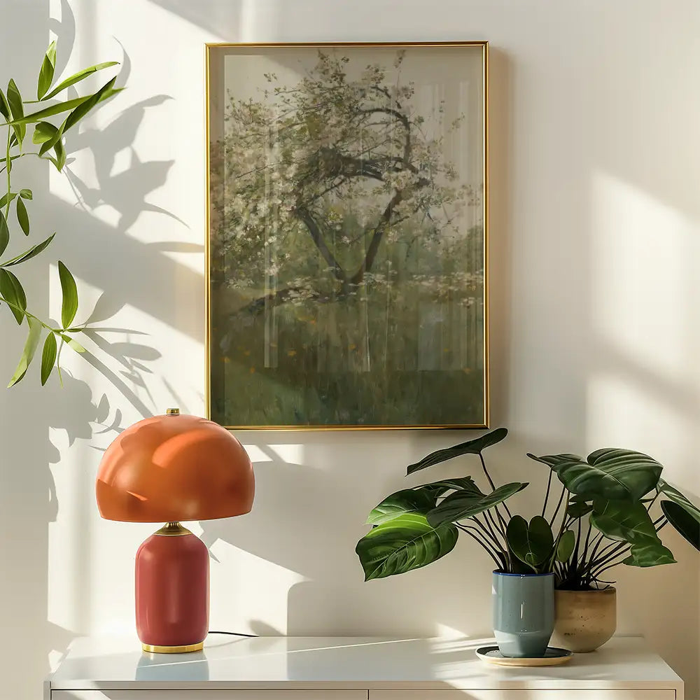 Peach Blossoms by Childe Hassam - Art Print Mockup 2