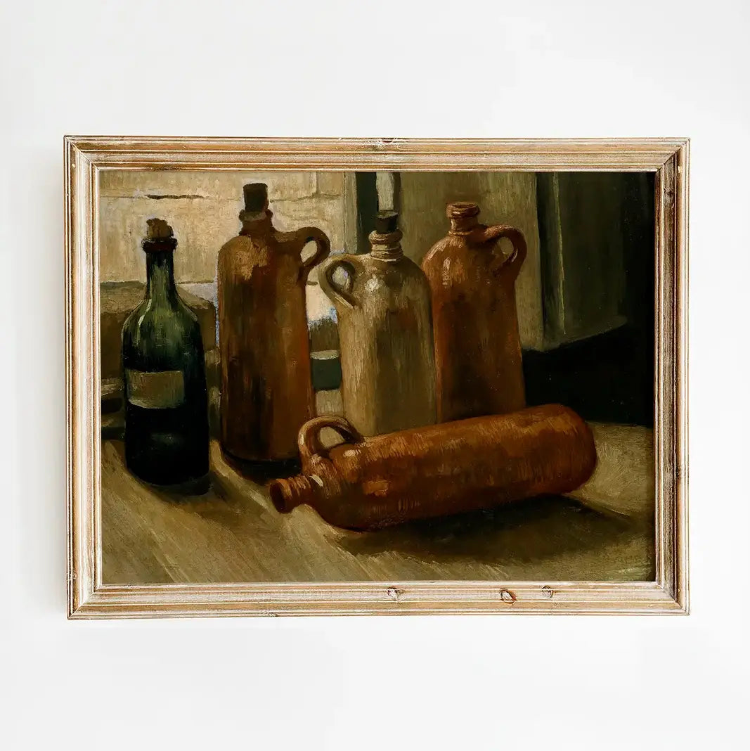Vincent van Gogh - Stillleben mit fünf Flaschen #102 vintage print by GalleryInk.Art