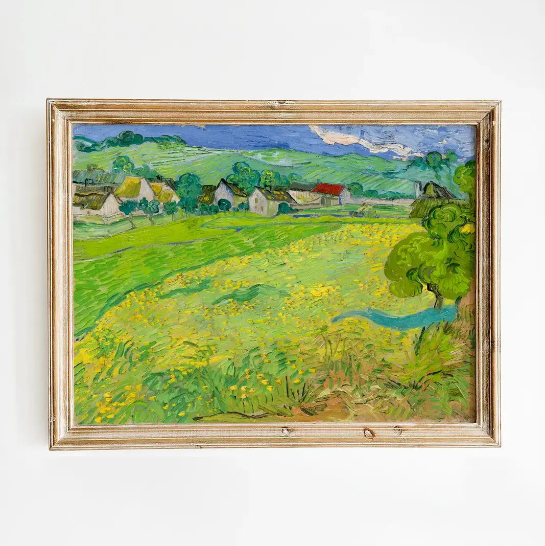 Vincent van Gogh - View of Vessenots Near Auvers #134 vintage print by GalleryInk.Art