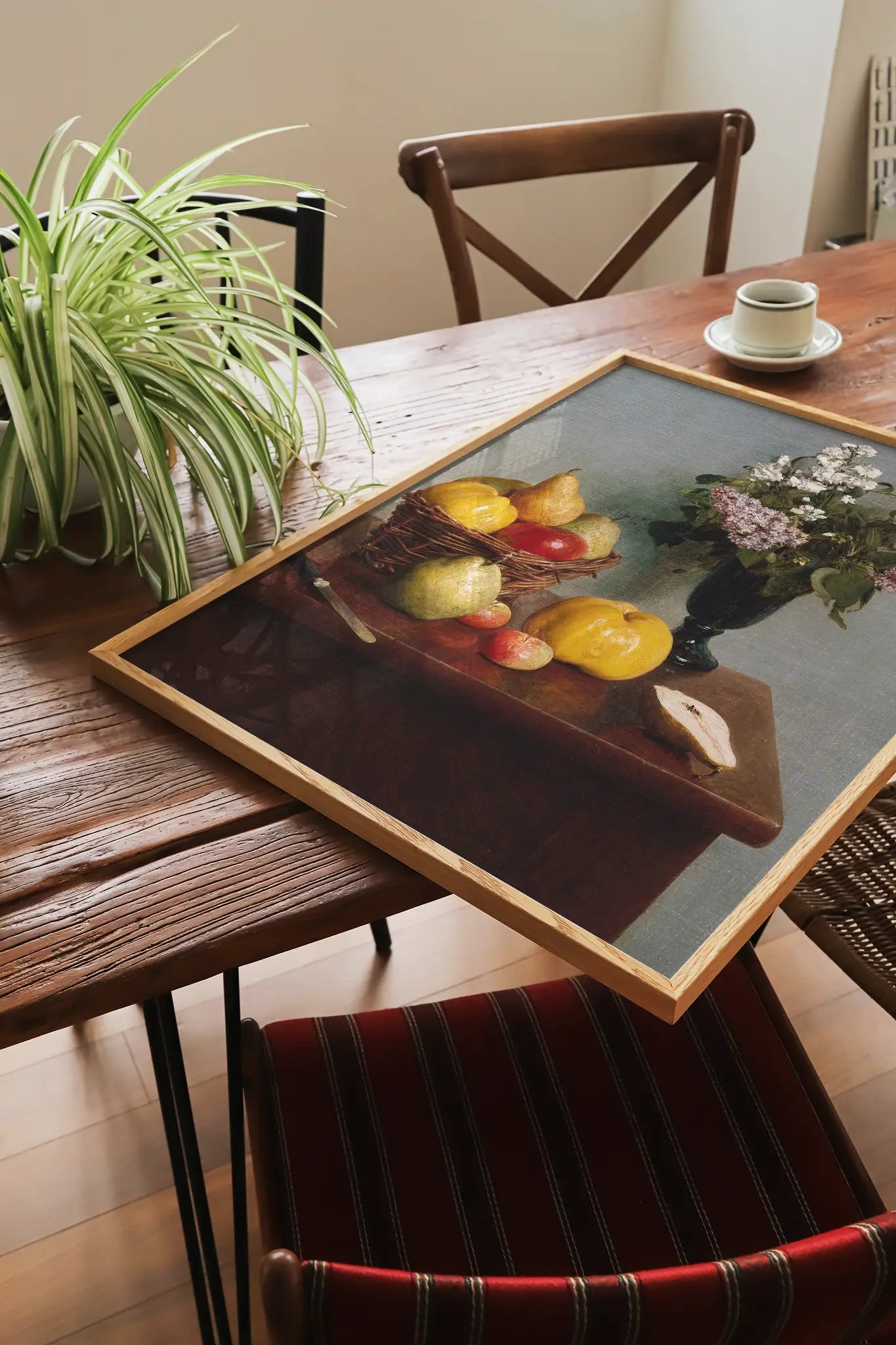 Henri Fantin-Latour - Still Life with Flowers and Fruit #54 a beautiful painting reproduction printed by GalleryInk.Art, a store providing still life wall art prints