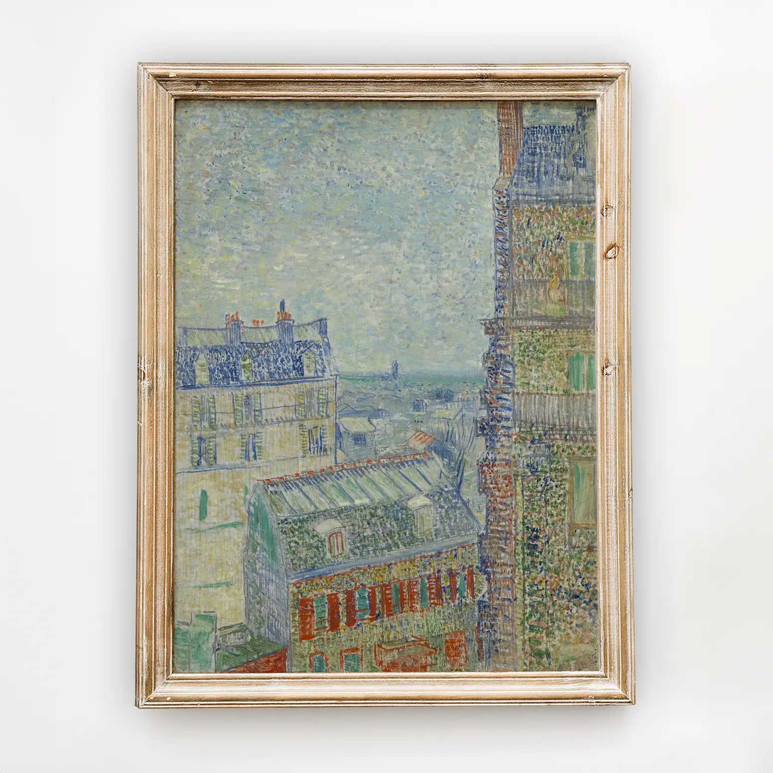Vincent Van Gogh - View from Theo’s apartment #78 a beautiful painting reproduction by GalleryInk.Art