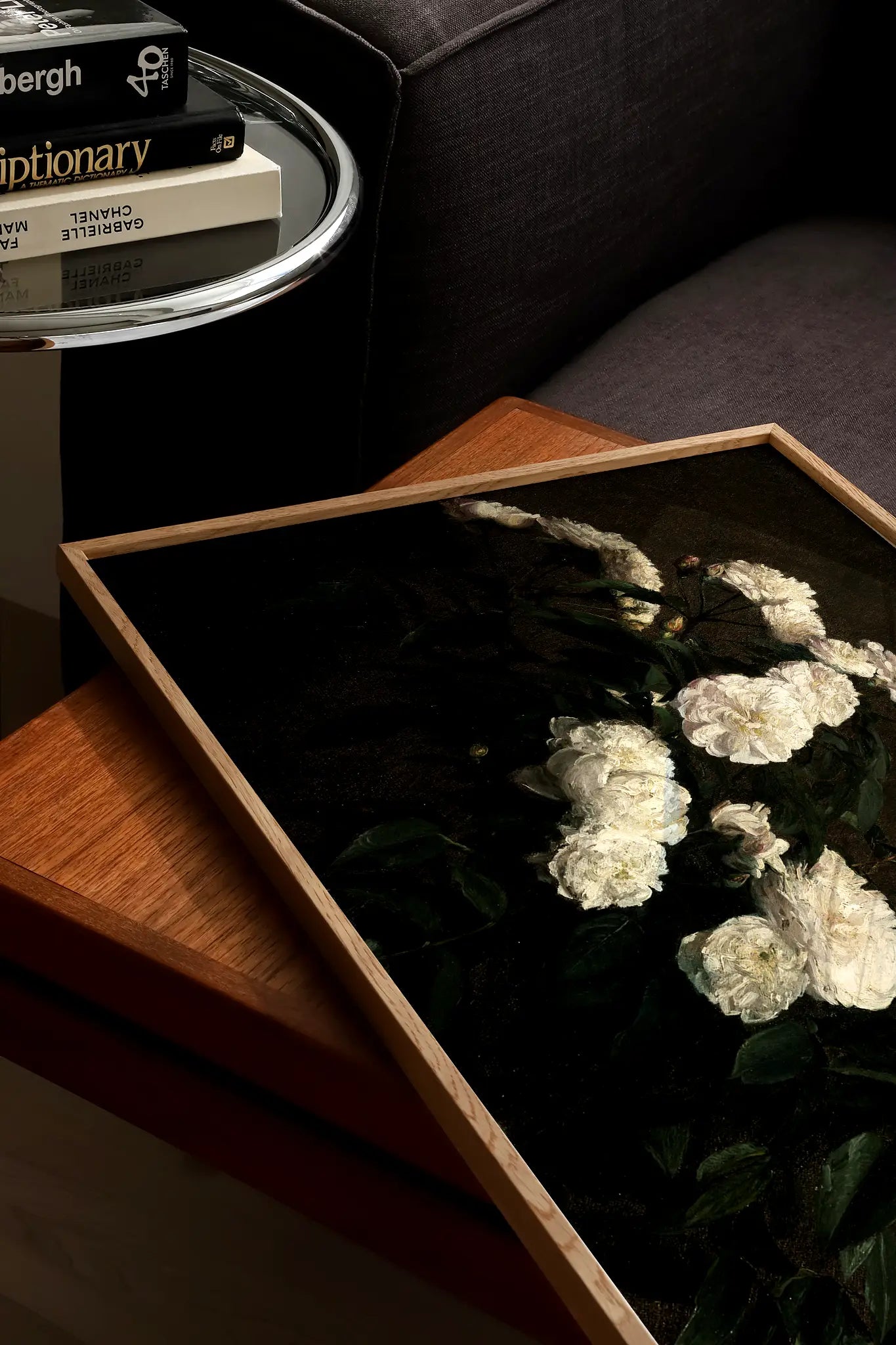Henri Latour - Still Life of White Roses #15 a beautiful winter painting reproduction printed by GalleryInk.Art