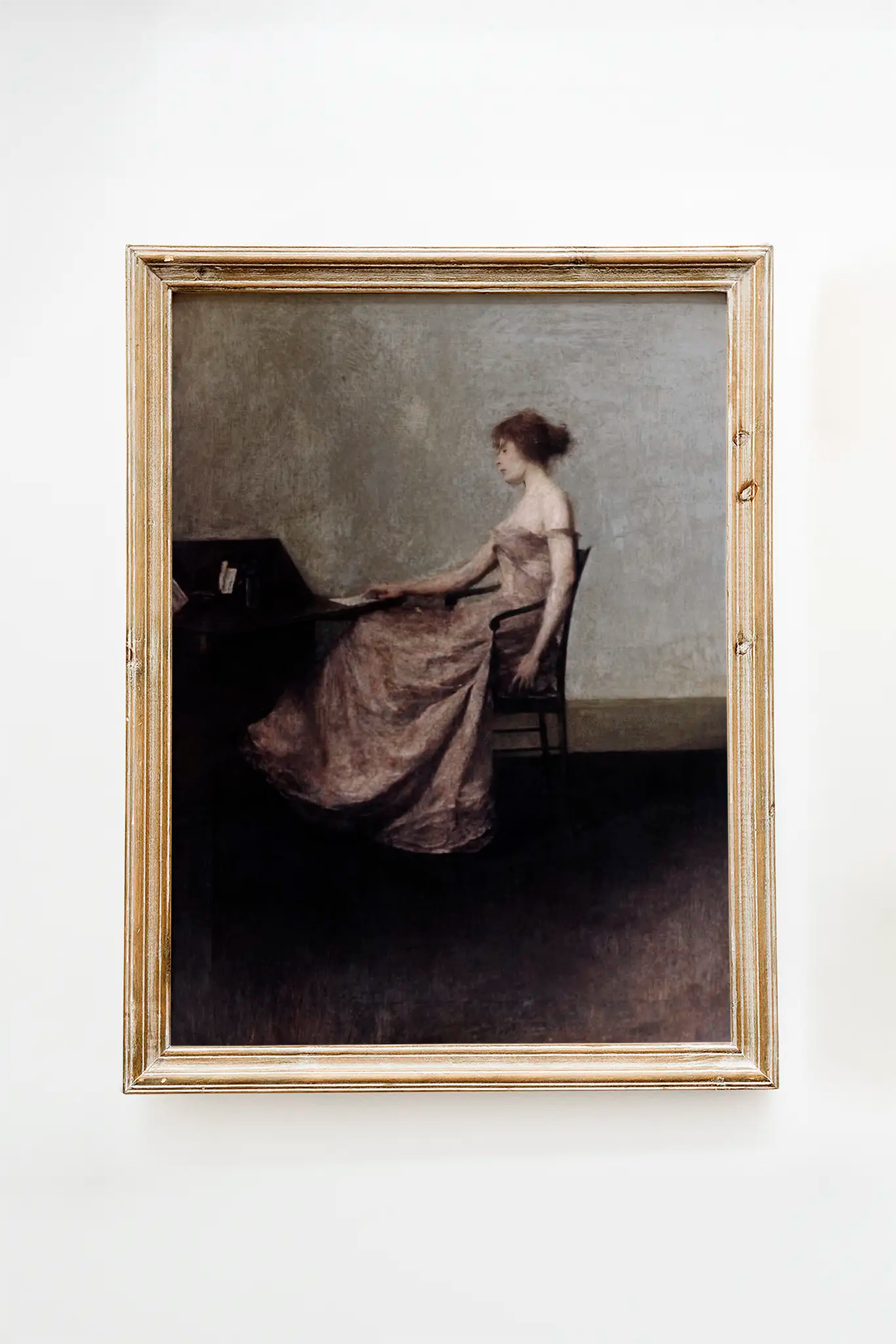 Thomas Wilmer Dewing - The Letter #9 poster print
