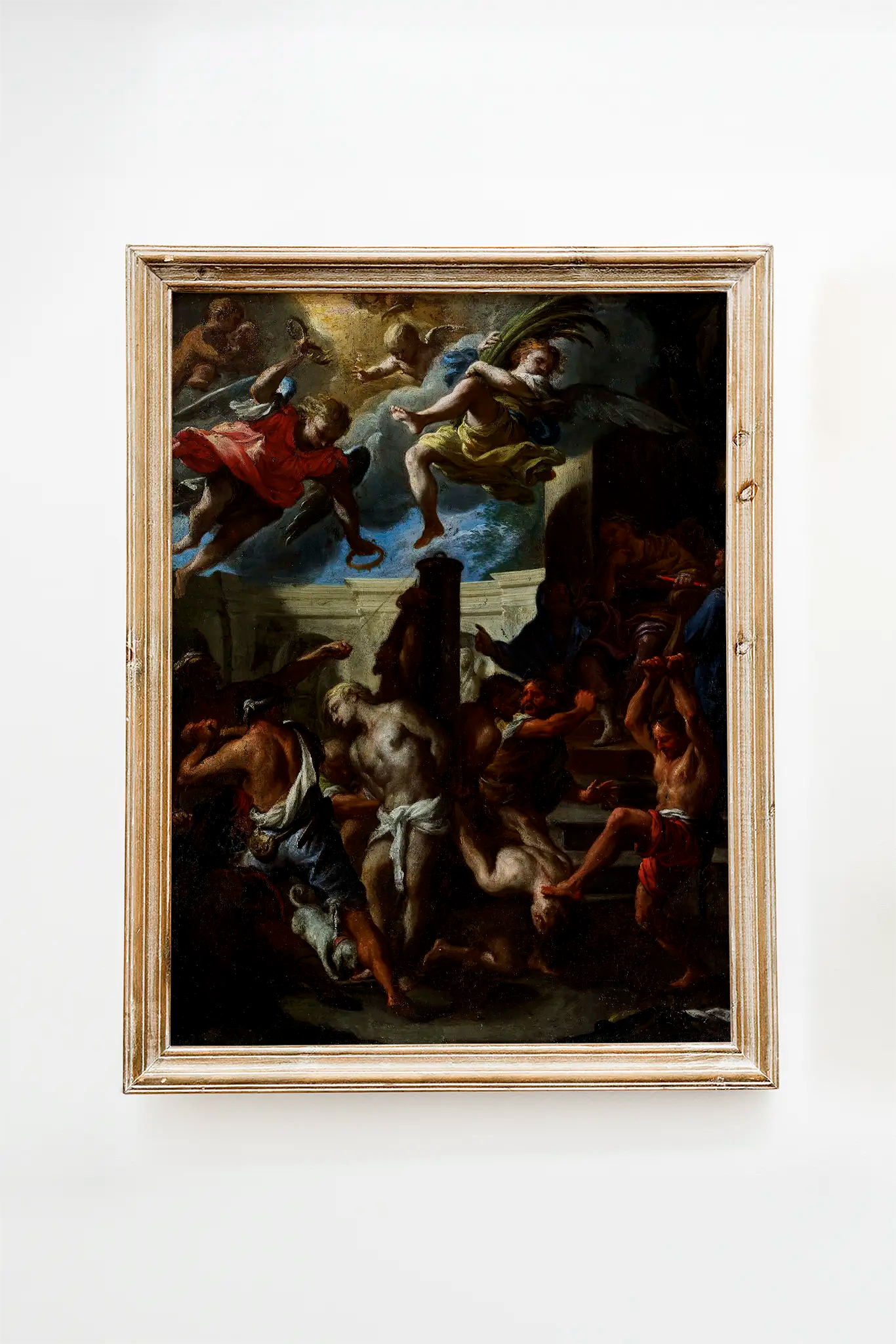 Roman School - The Flagellation Of Christ #14 a beautiful painting reproduction printed by GalleryInk.Art, a store providing religious wall art prints