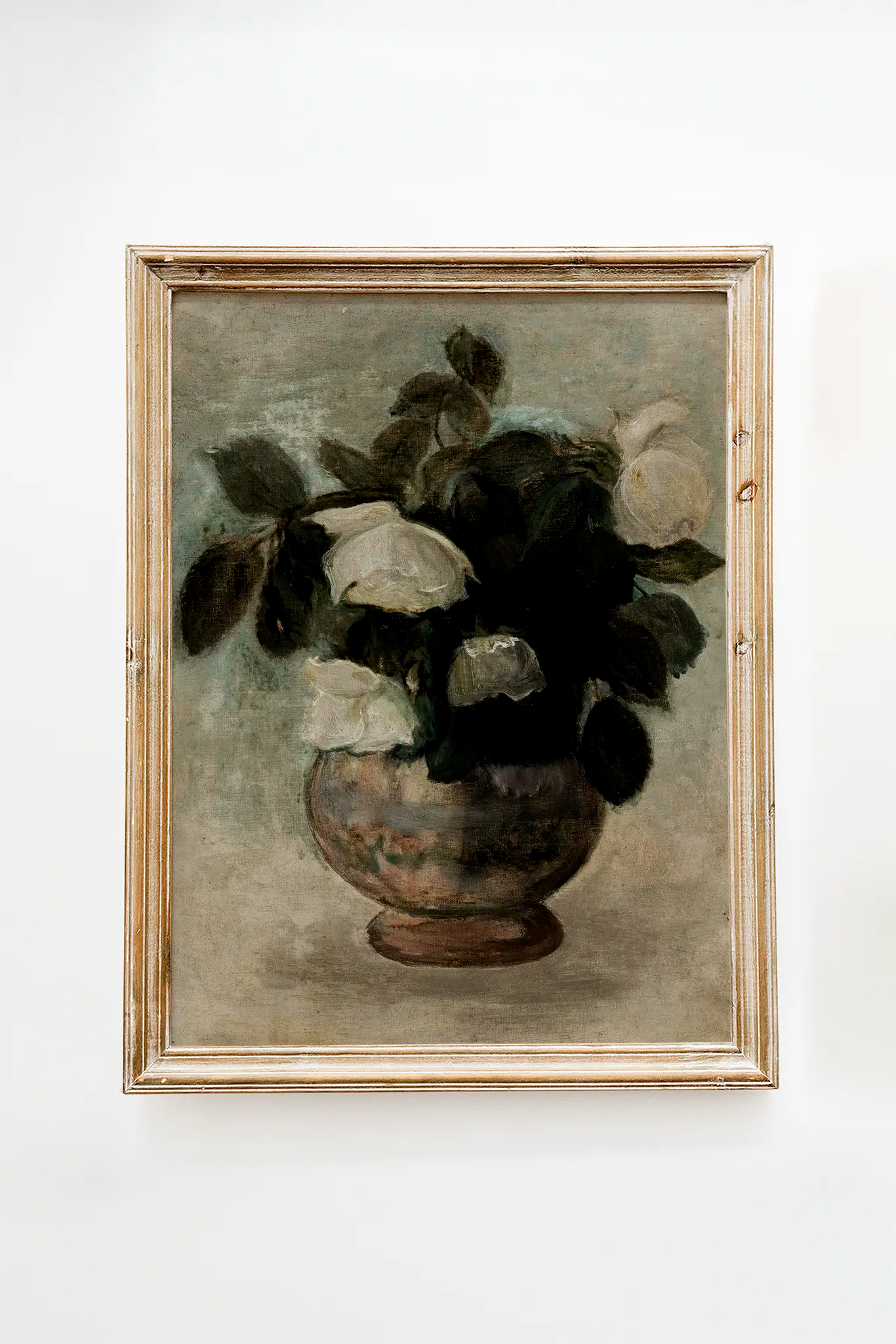 Tadeusz Makowski - Białe róże #29 a beautiful painting reproduction printed by GalleryInk.Art, a store providing still life wall art prints
