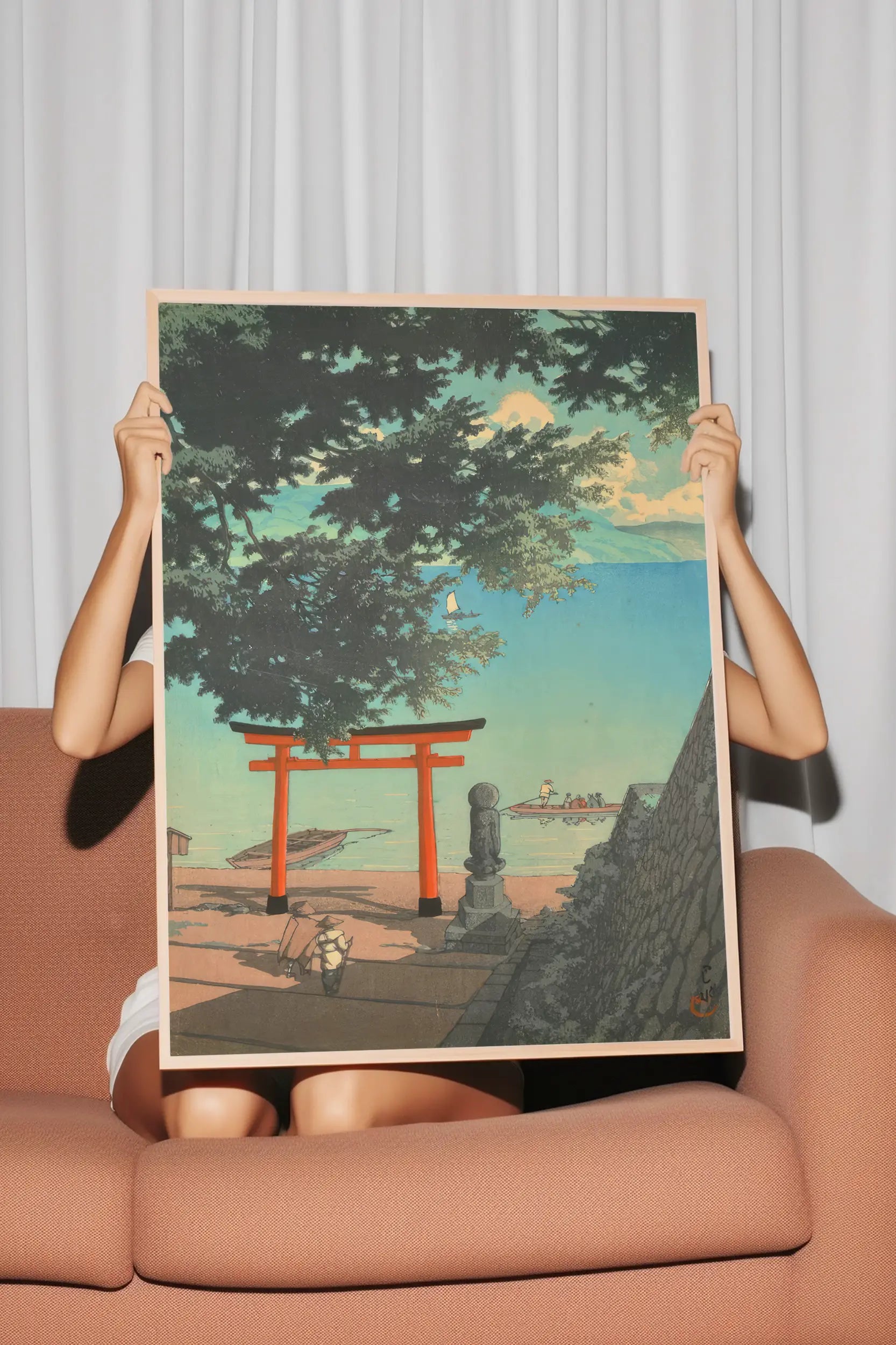 Hasui Kawase - (Lake) Chuzenji at Utagahama #1 a beautiful painting reproduction by GalleryInk.Art