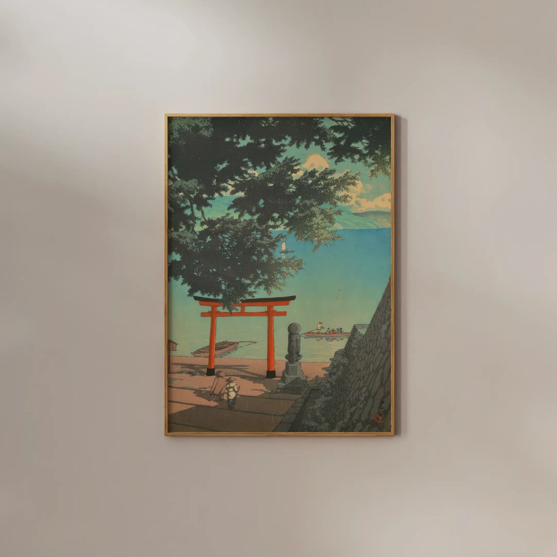 Hasui Kawase - (Lake) Chuzenji at Utagahama #1 a beautiful painting reproduction by GalleryInk.Art