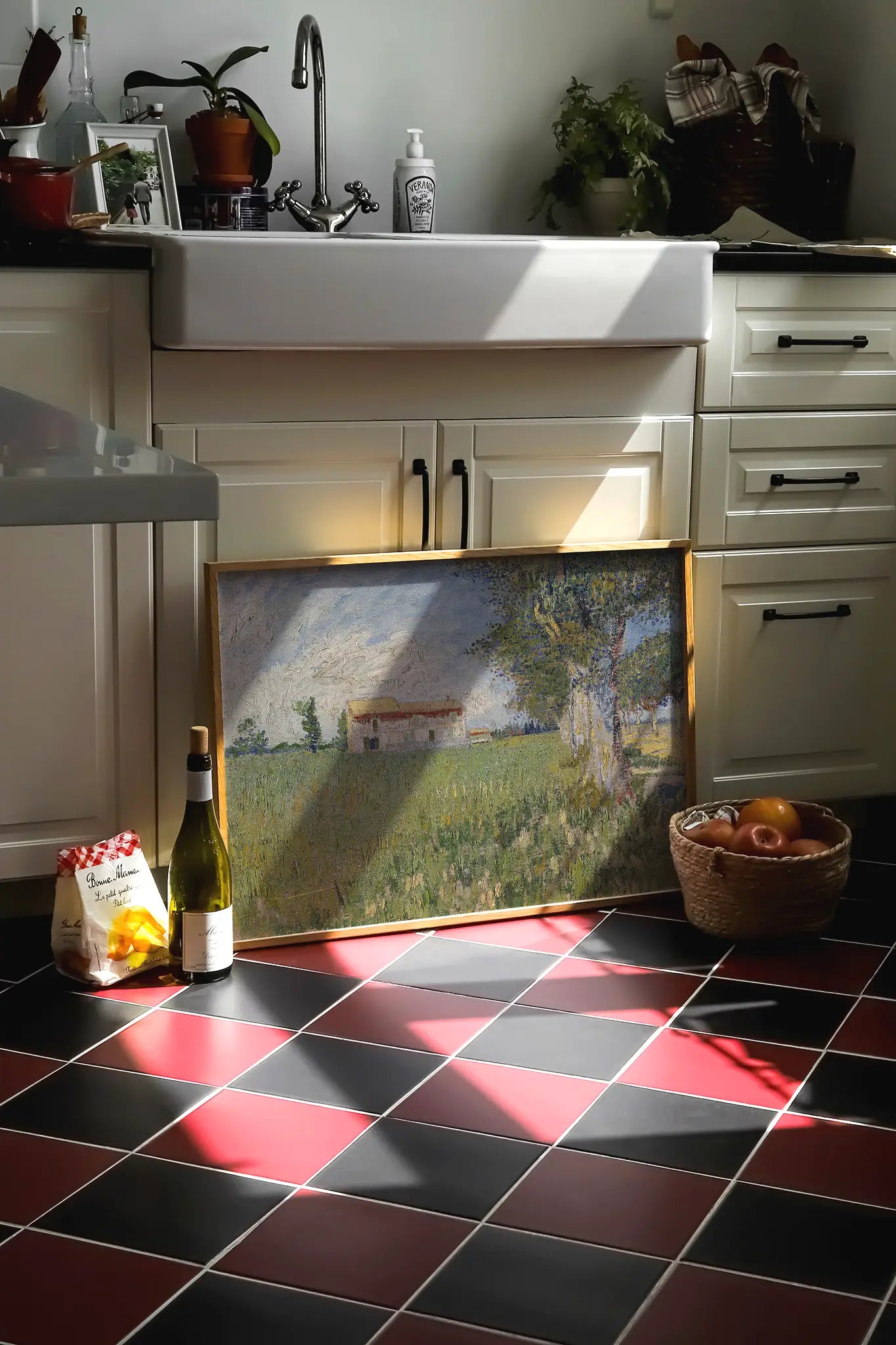 Vincent van Gogh - Farmhouse in a wheat field #152 a beautiful painting reproduction printed by GalleryInk.Art