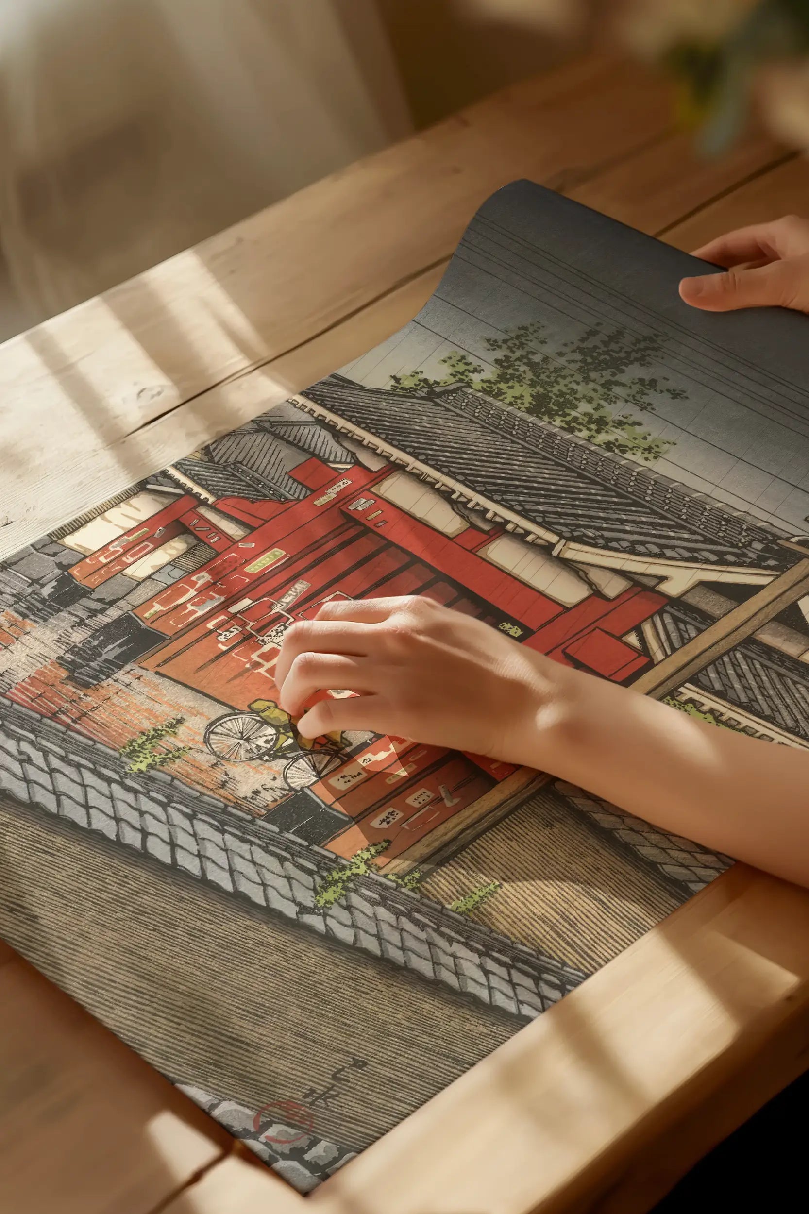 Hasui Kawase - Great Gate at Shiba #49 a beautiful painting reproduction by GalleryInk.Art