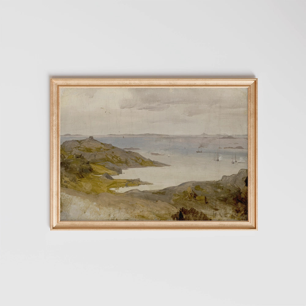 Oil Sketch of the Swedish Coastline by Andreas Achenbach - Fine Art Print