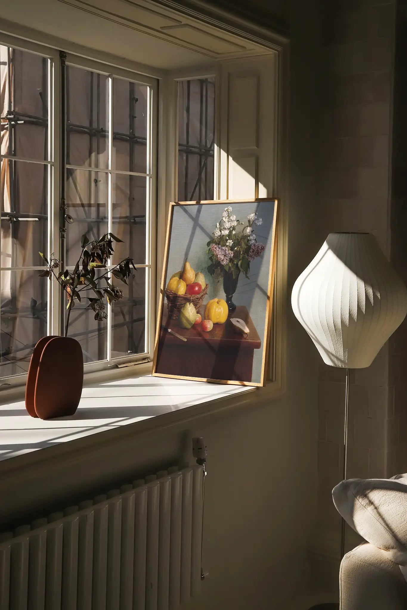 Henri Fantin-Latour - Still Life with Flowers and Fruit #54 a beautiful painting reproduction printed by GalleryInk.Art, a store providing still life wall art prints