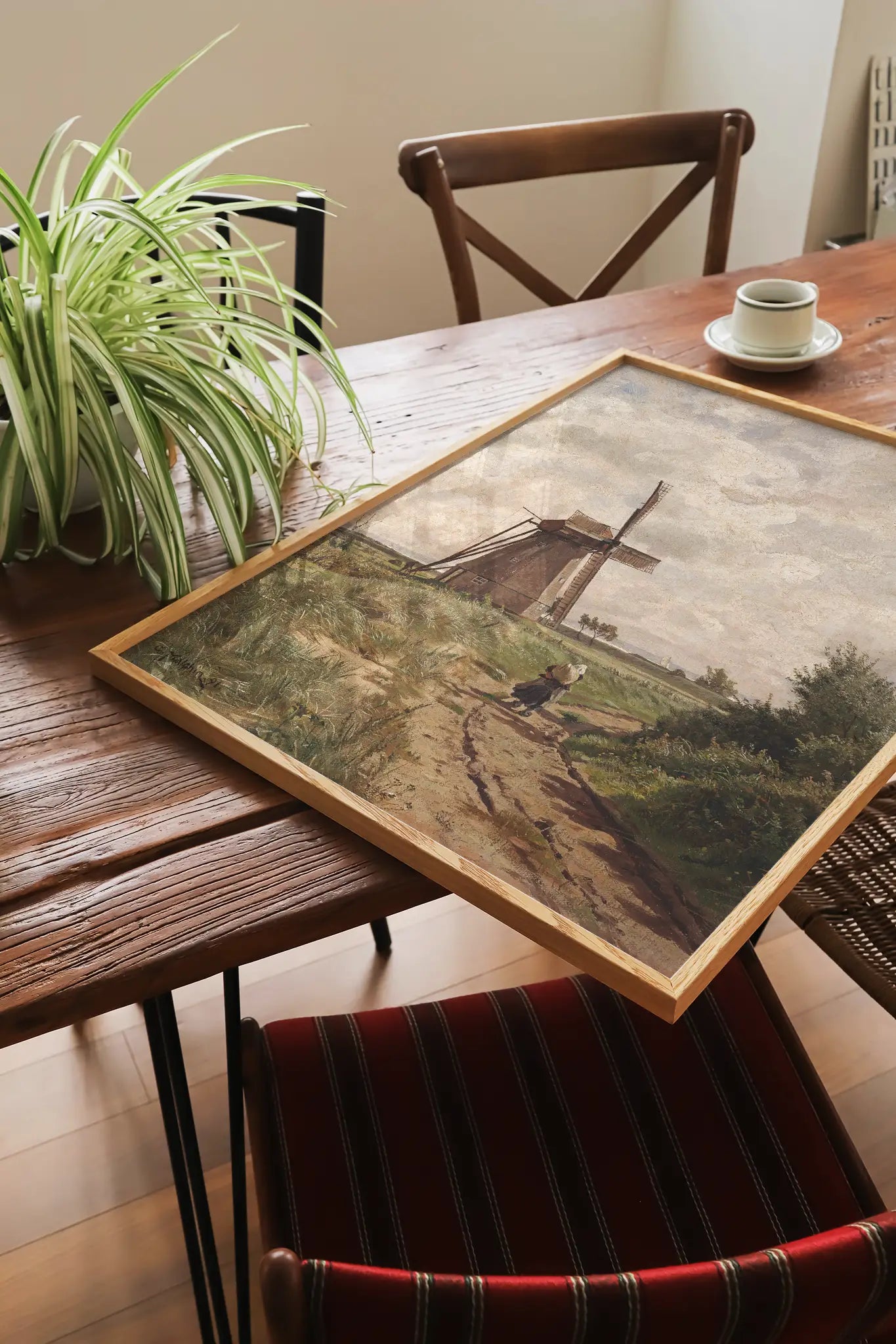 Carl Malchin - Windmill near Ahrenshoop #18 a beautiful landscape painting reproduction printed by GalleryInk.Art, a store providing landscape wall art prints