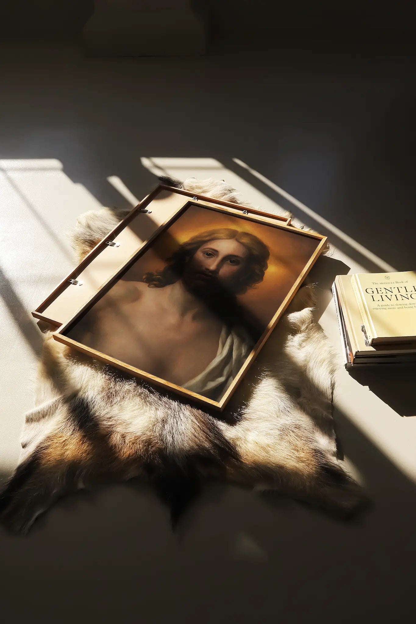 Anton Raphael Mengs - Salvator Mundi #11 a beautiful painting reproduction printed by GalleryInk.Art, a store providing religious wall art prints