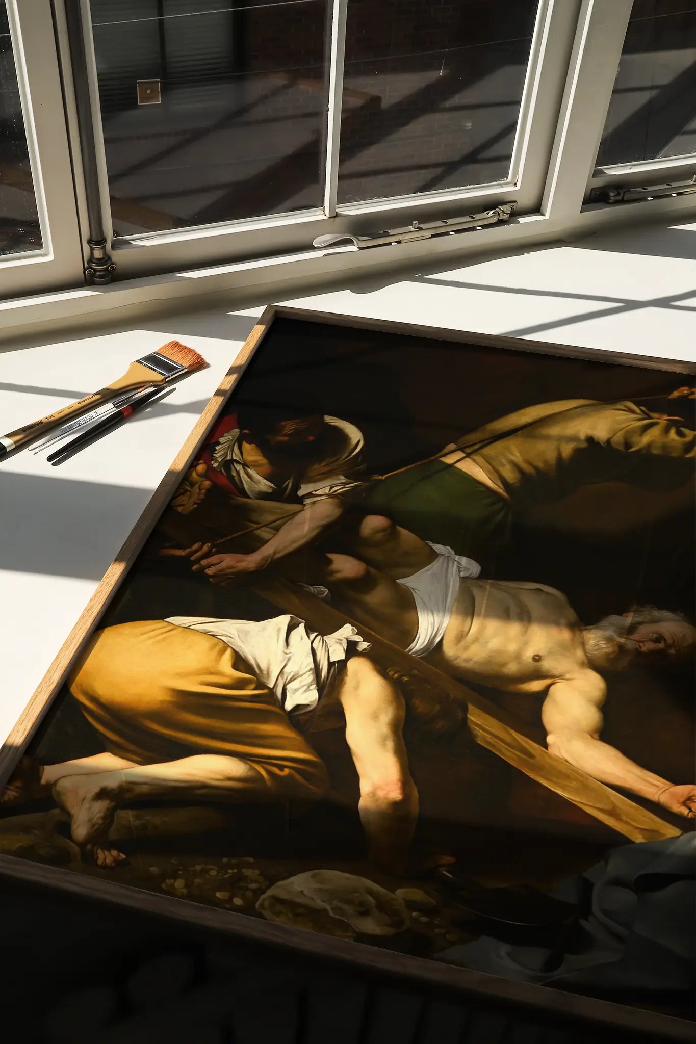 Caravaggio - Crucifixion of St. Peter #42 a beautiful painting reproduction by GalleryInk.Art