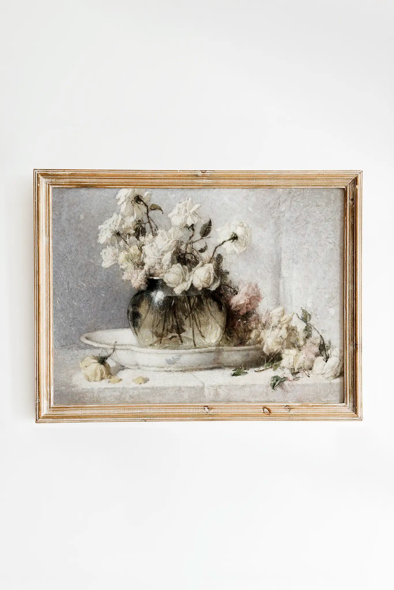 John Ferguson Weir - Roses #25 a beautiful winter painting reproduction printed by GalleryInk.Art