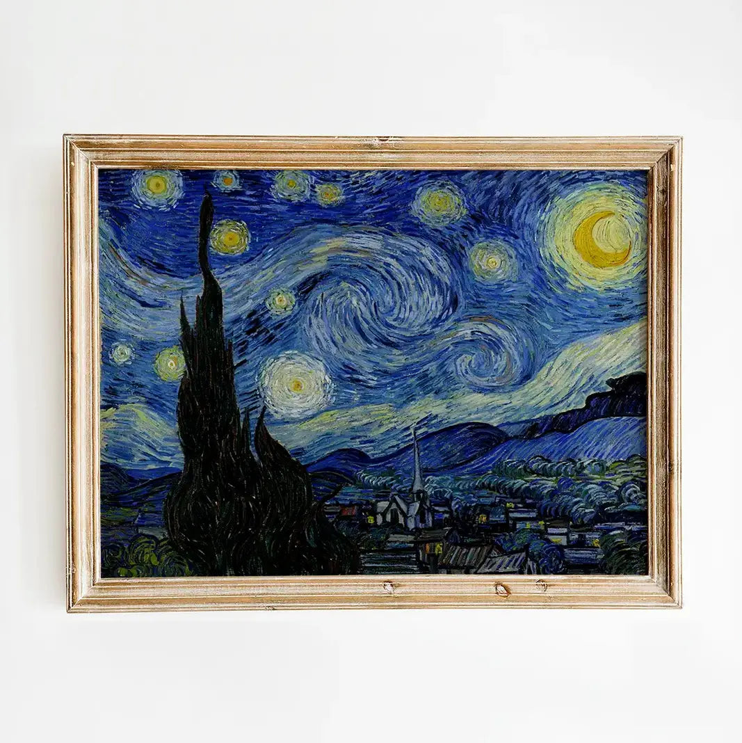 Vincent Van Gogh - The Starry Night (1889) #286 vintage print by GalleryInk.Art