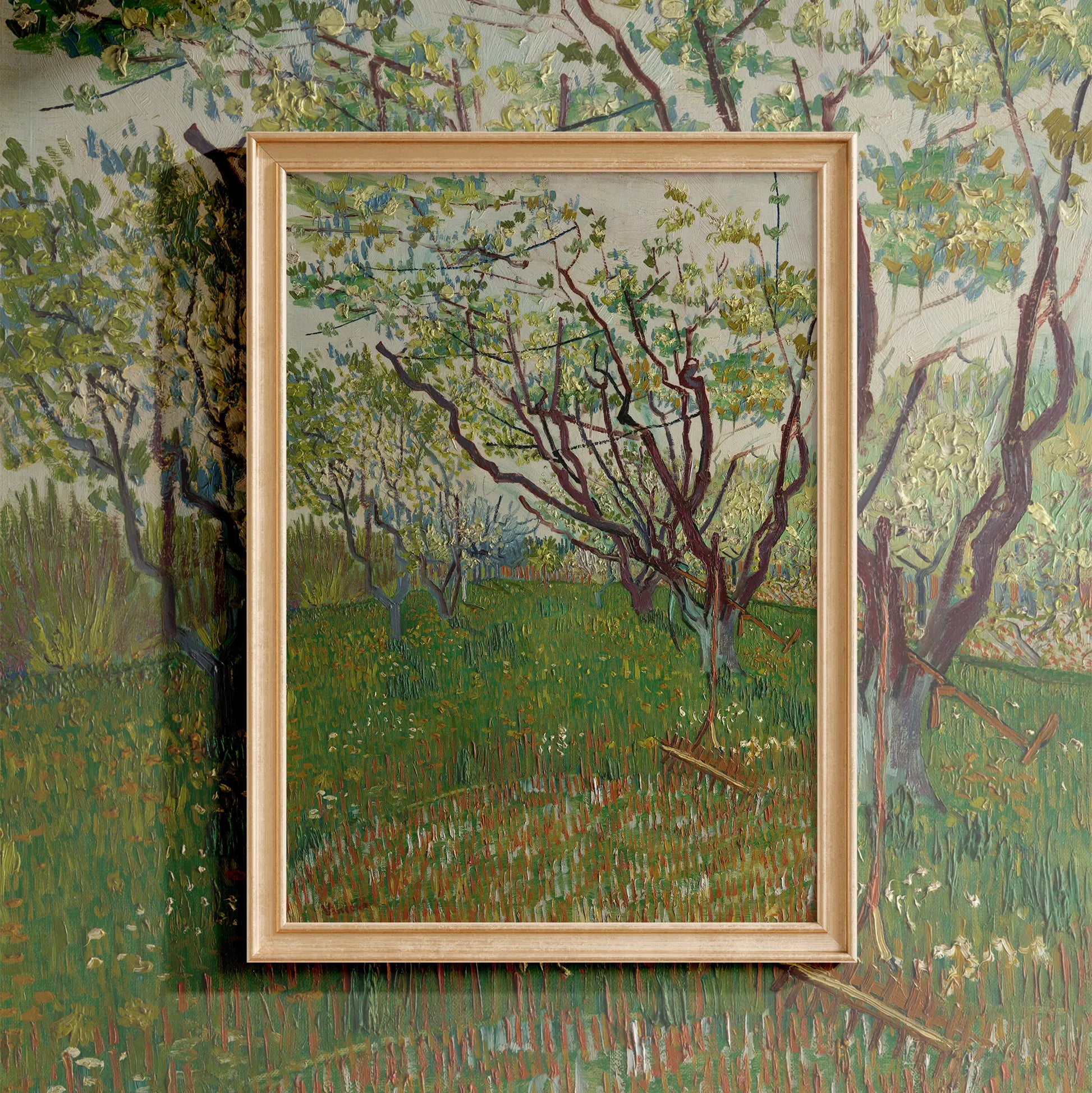 Vincent Van Gogh - The Flowering Orchard #96 a beautiful painting reproduction by GalleryInk.Art