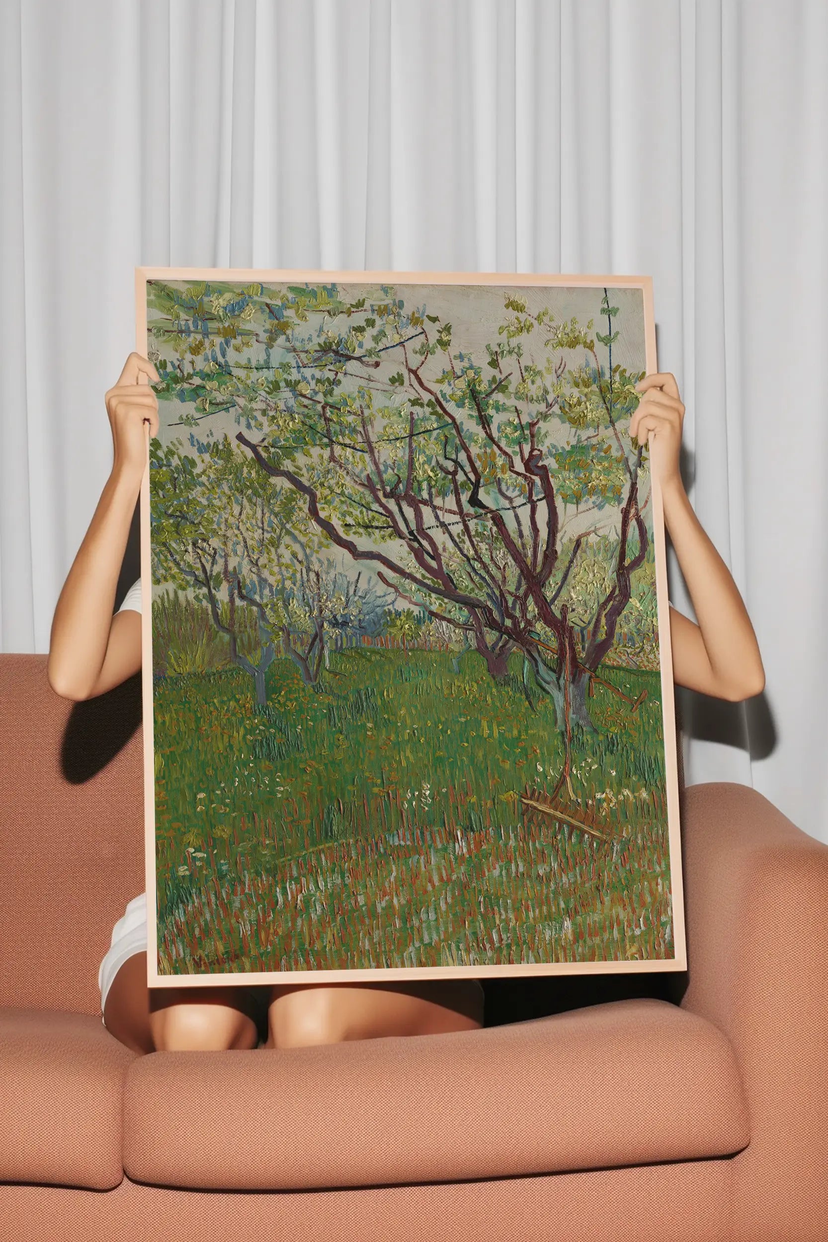 Vincent Van Gogh - The Flowering Orchard #96 a beautiful painting reproduction by GalleryInk.Art
