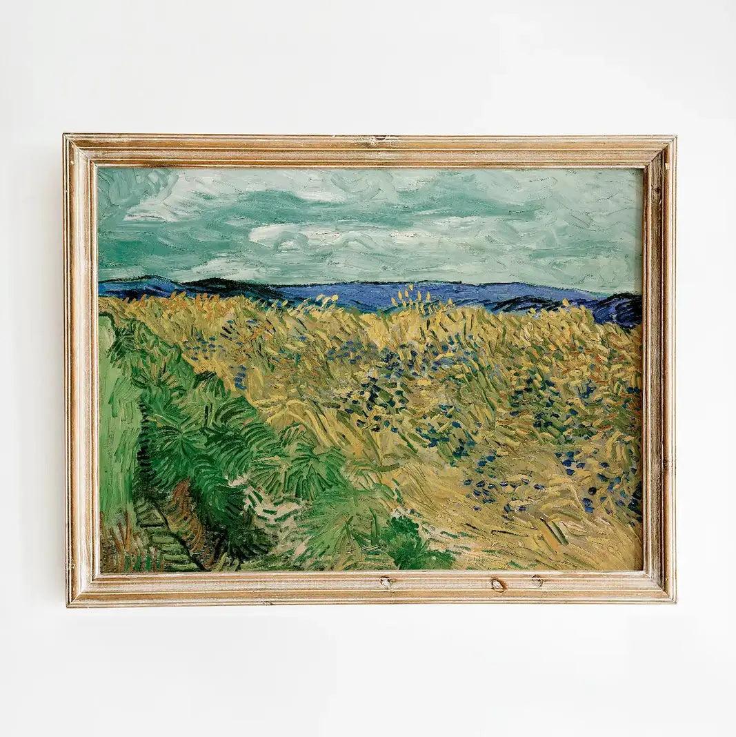 Vincent van Gogh - Wheatfield With Cornflowers #133 vintage print by GalleryInk.Art