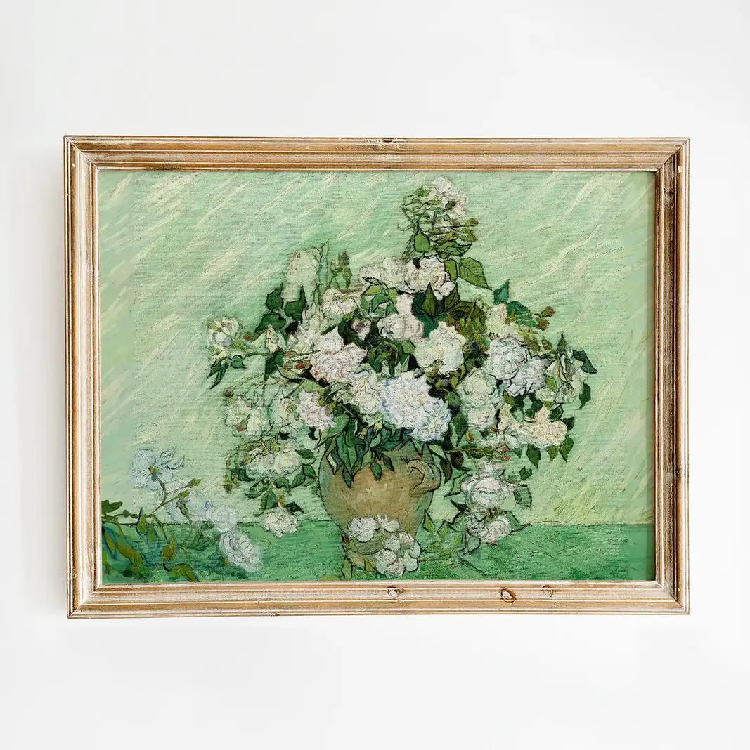 Vincent van Gogh - Roses #25 a beautiful painting reproduction printed by GalleryInk.Art