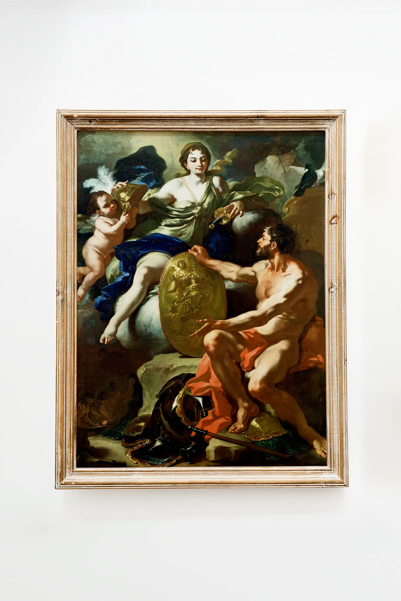 Francesco Solimena - Venus At The Forge of Vulcan #10 beautiful landscape painting reproduction, printed by GalleryInk.Art, a store specializing in mythology wall art prints.