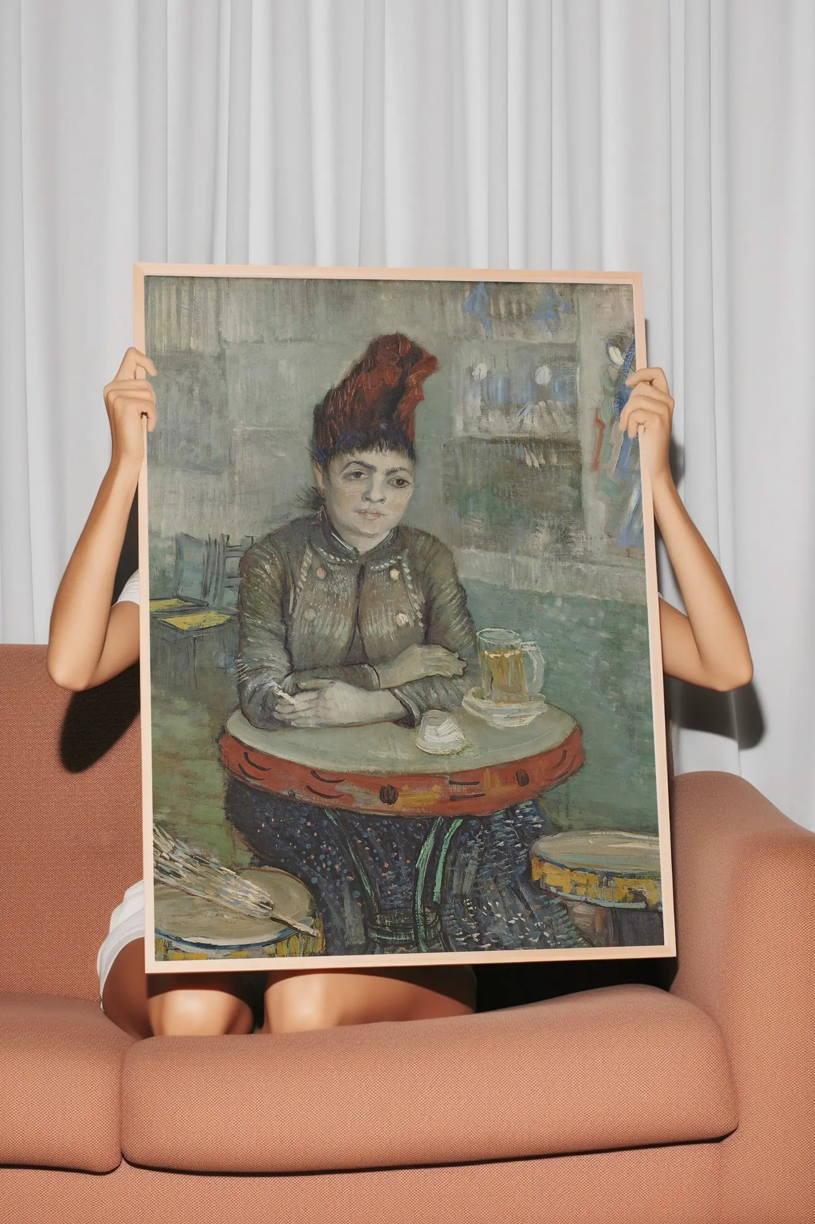 Vincent Van Gogh - In the café Agostina Segatori in Le tambourin #181 a beautiful painting reproduction by GalleryInk.Art