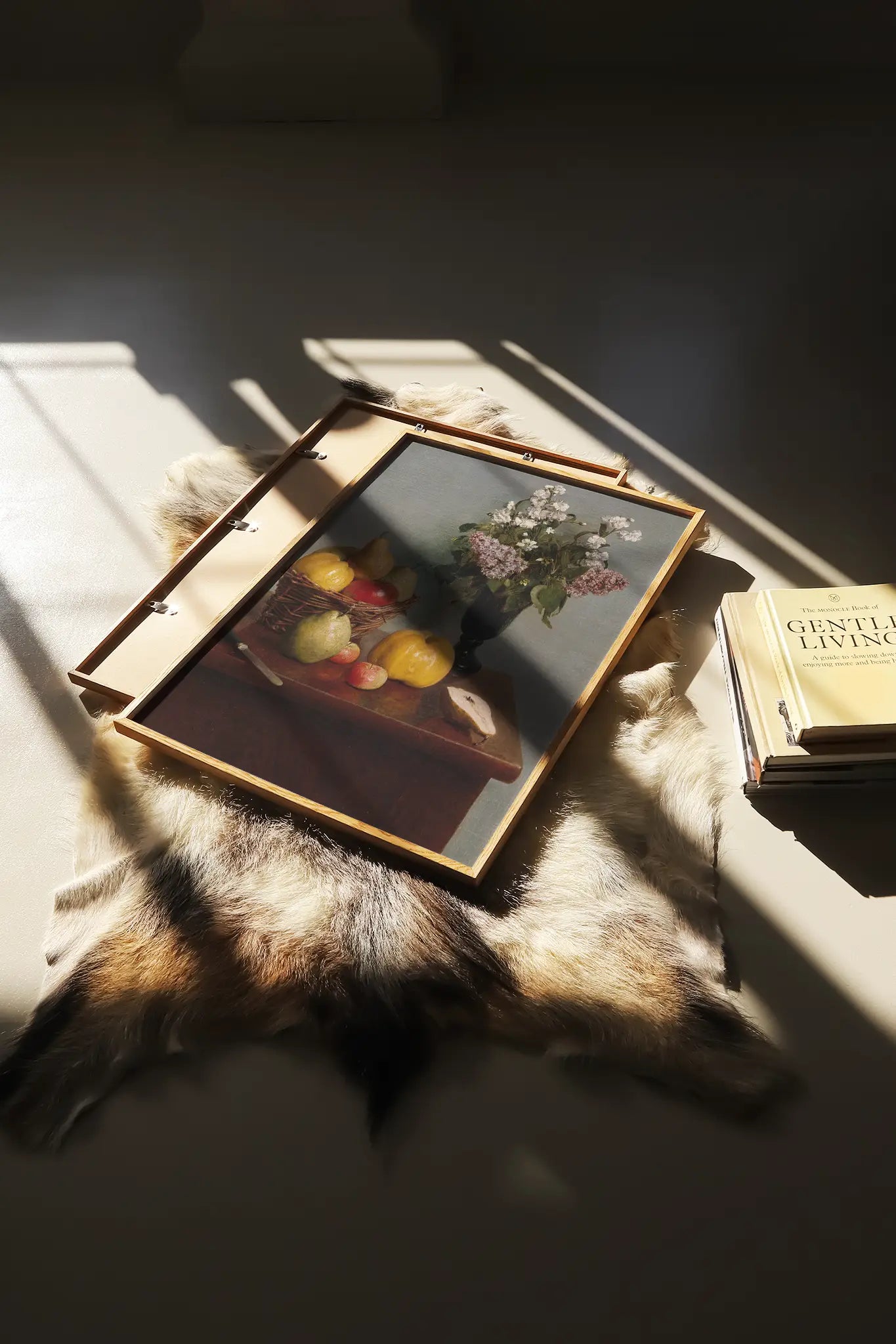 Henri Fantin-Latour - Still Life with Flowers and Fruit #54 a beautiful painting reproduction printed by GalleryInk.Art, a store providing still life wall art prints
