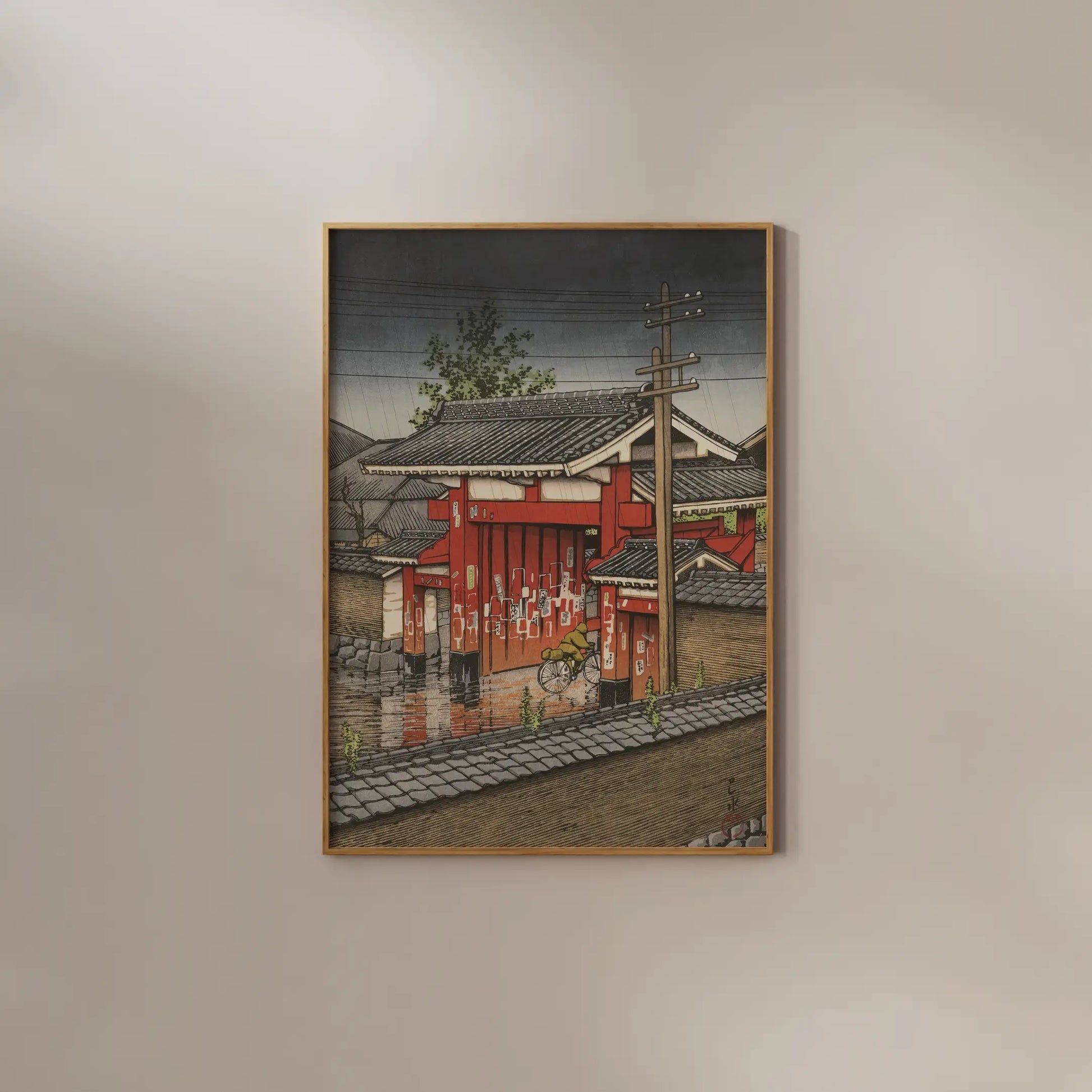 Hasui Kawase - Great Gate at Shiba #49 a beautiful painting reproduction by GalleryInk.Art