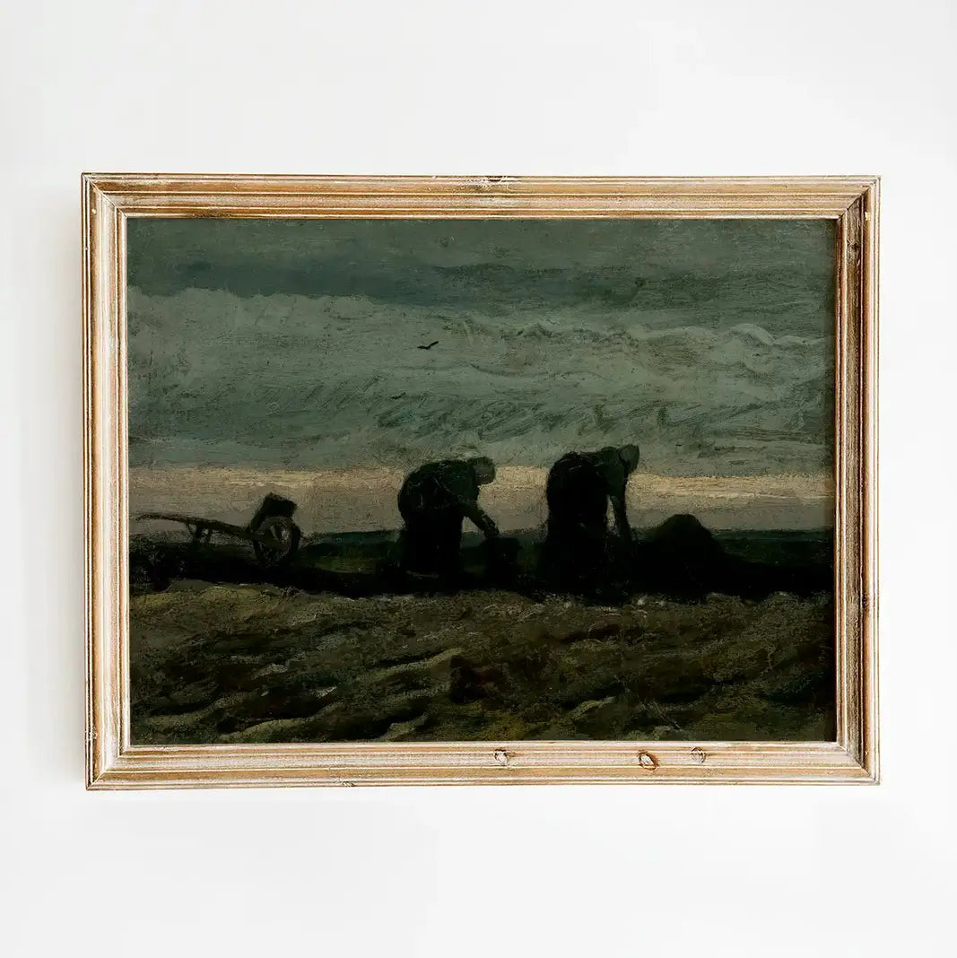 Vincent van Gogh - Two women on the heath #192 vintage print by GalleryInk.Art