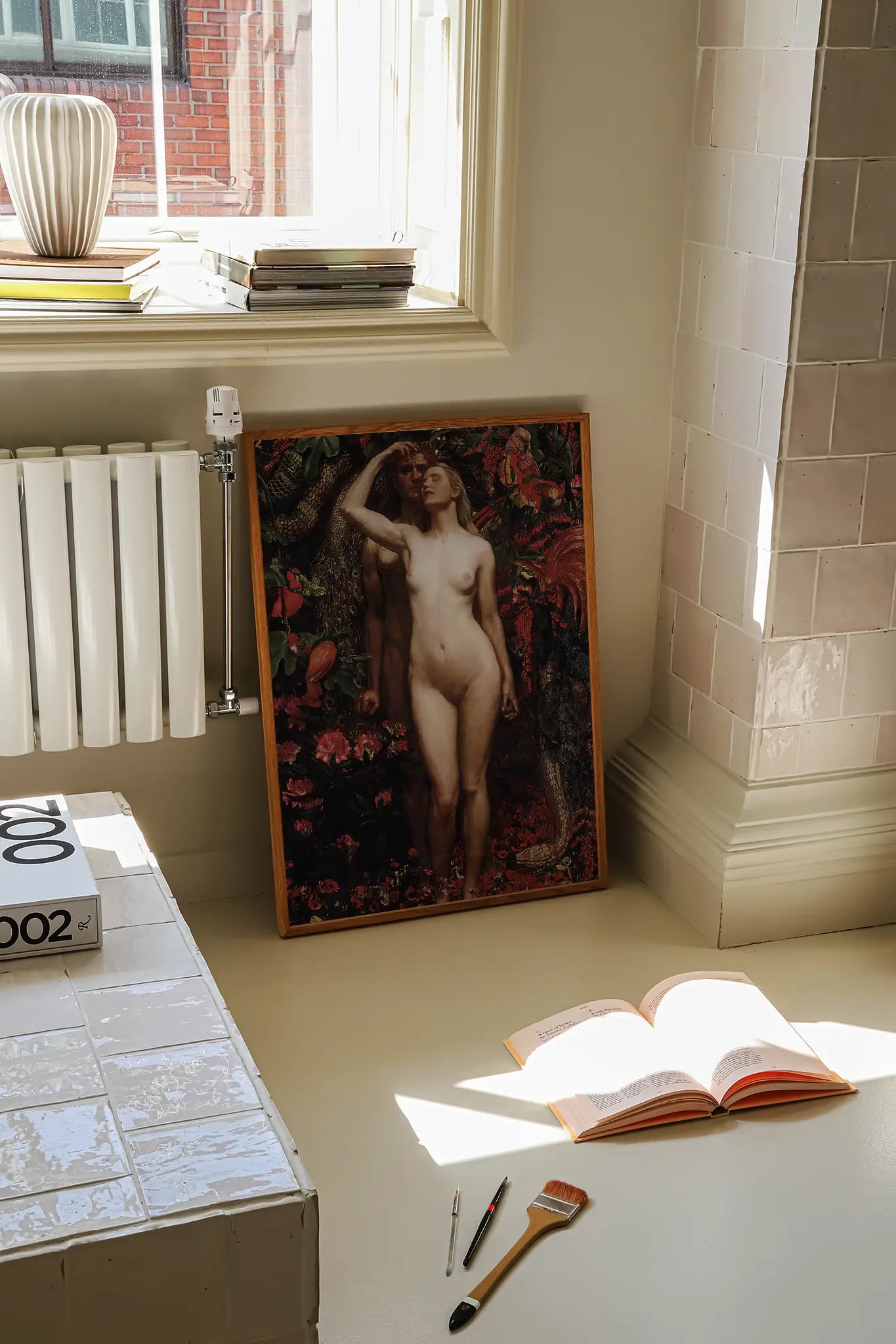 Byam Shaw - The Woman, The Man And The Serpent #15 a beautiful painting reproduction printed by GalleryInk.Art, a store providing religious wall art prints