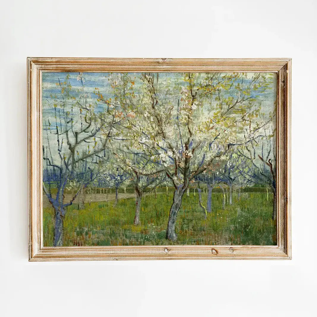 Vincent van Gogh - The Pink Orchard #173 vintage print by GalleryInk.Art