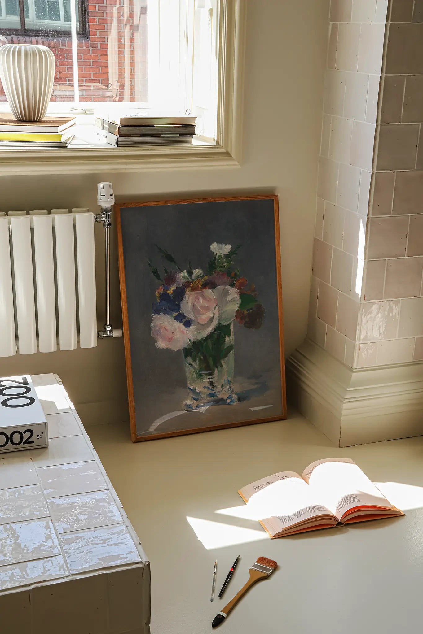 Edouard Manet - Flowers in a Crystal Vase #39 a beautiful painting reproduction printed by GalleryInk.Art, a store providing still life wall art prints