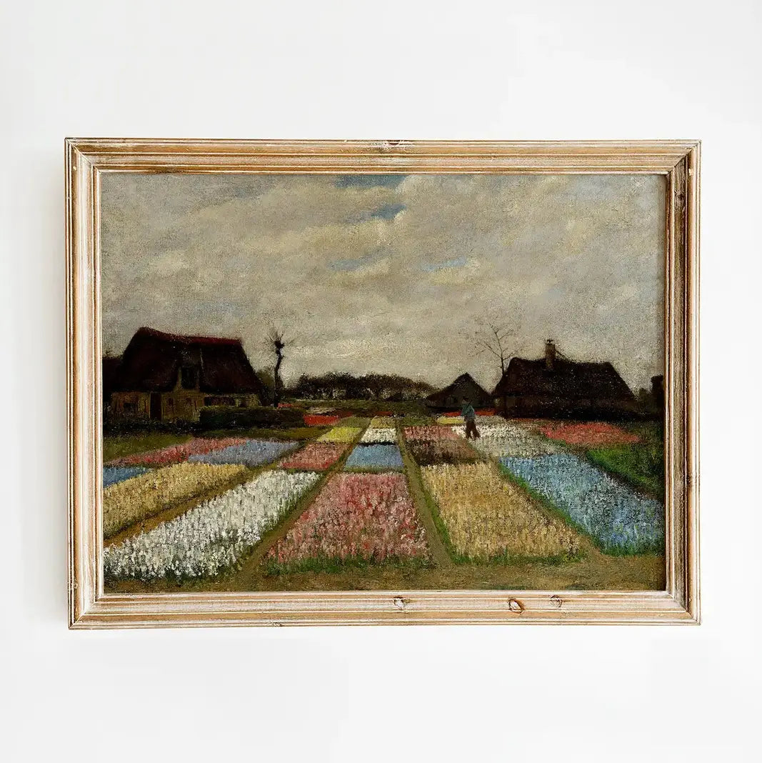 Vincent van Gogh - Flower Beds in Holland #17 vintage print by GalleryInk.Art