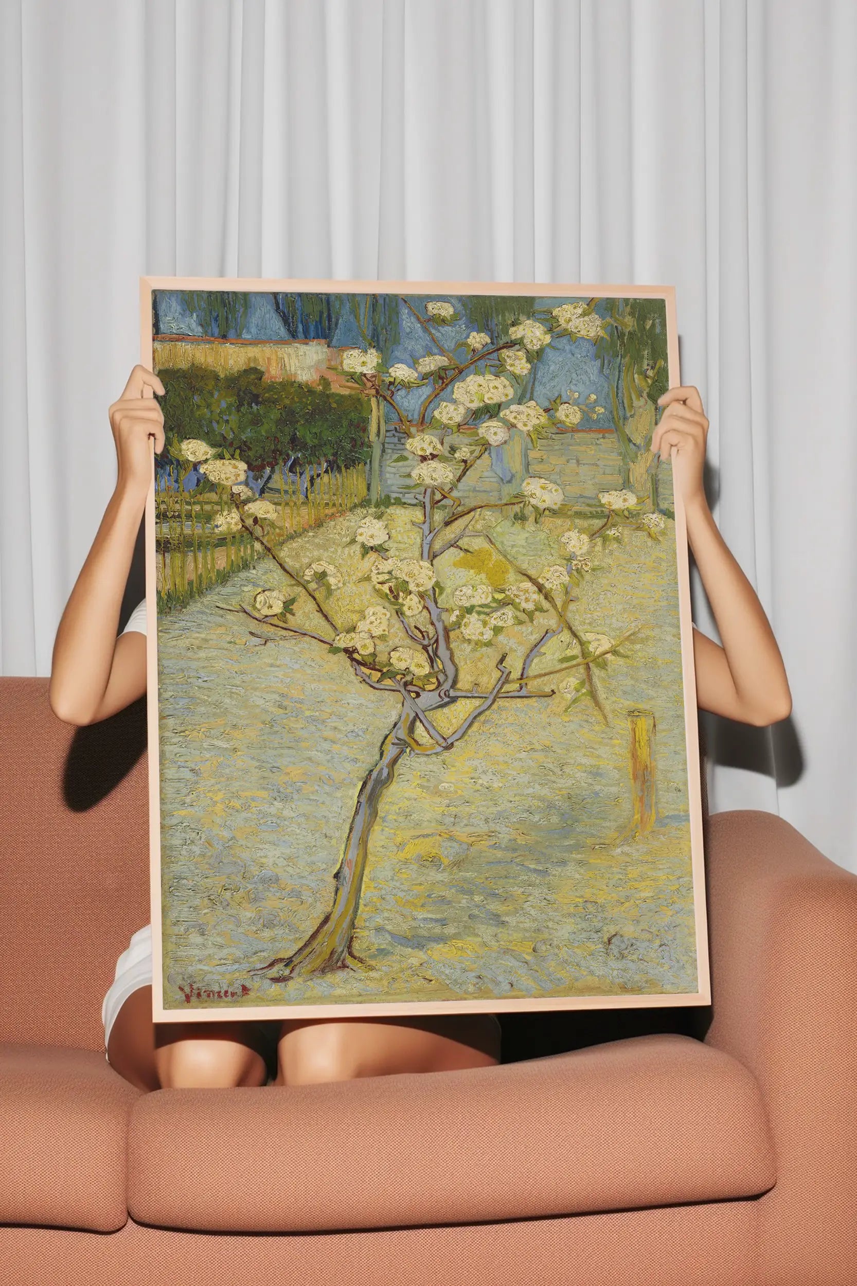 Vincent Van Gogh - Small pear tree in blossom #165 a beautiful painting reproduction by GalleryInk.Art